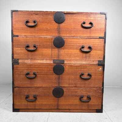 Japanese Isho-Dansu Kasane Kimono Chest from the Meiji period