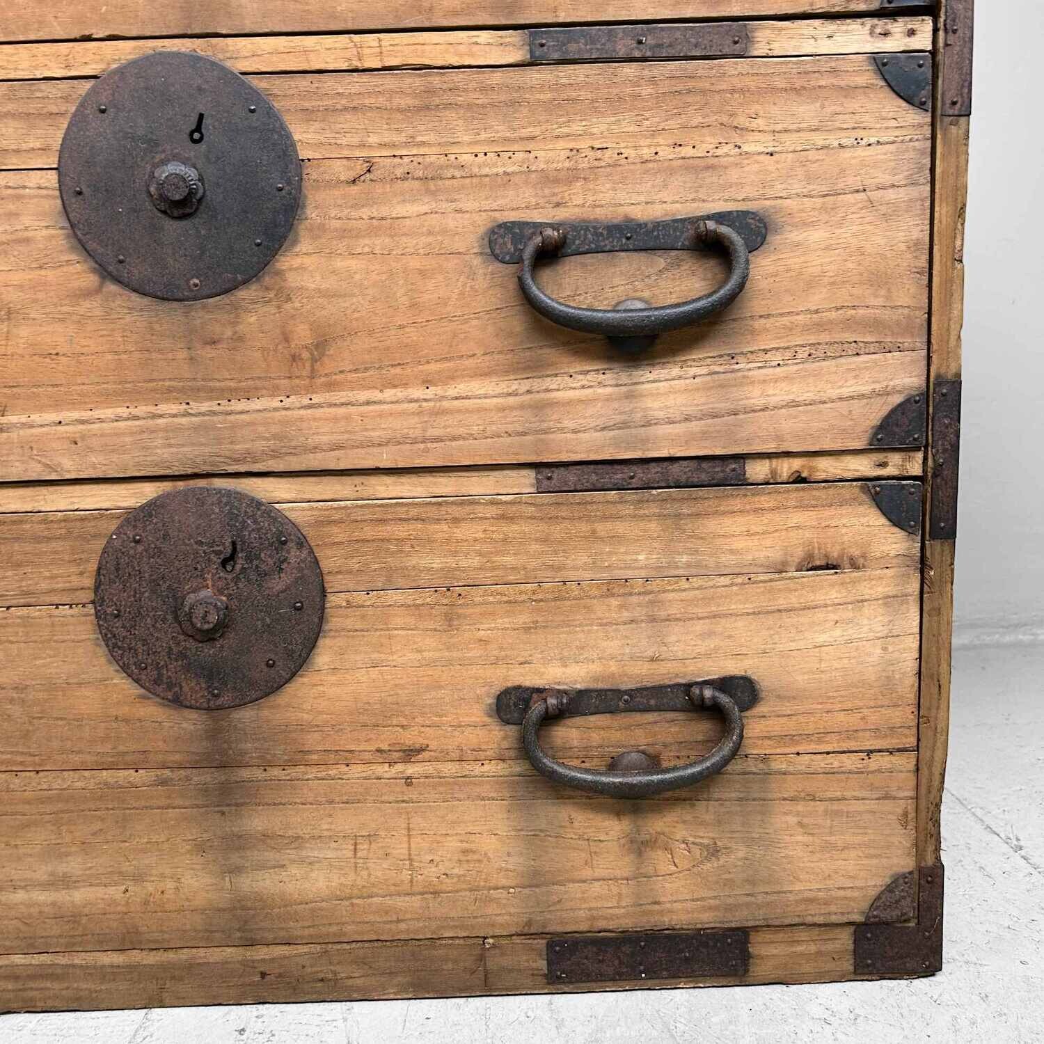 Japanse Kimono Tansu Ladekast, Meiji.