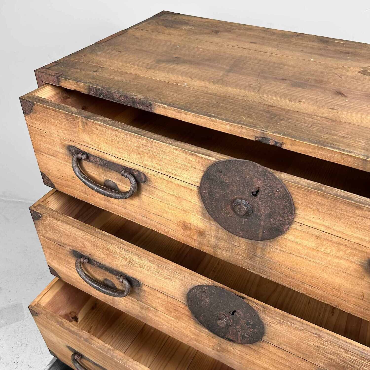 Japanse Kimono Tansu Ladekast, Meiji.