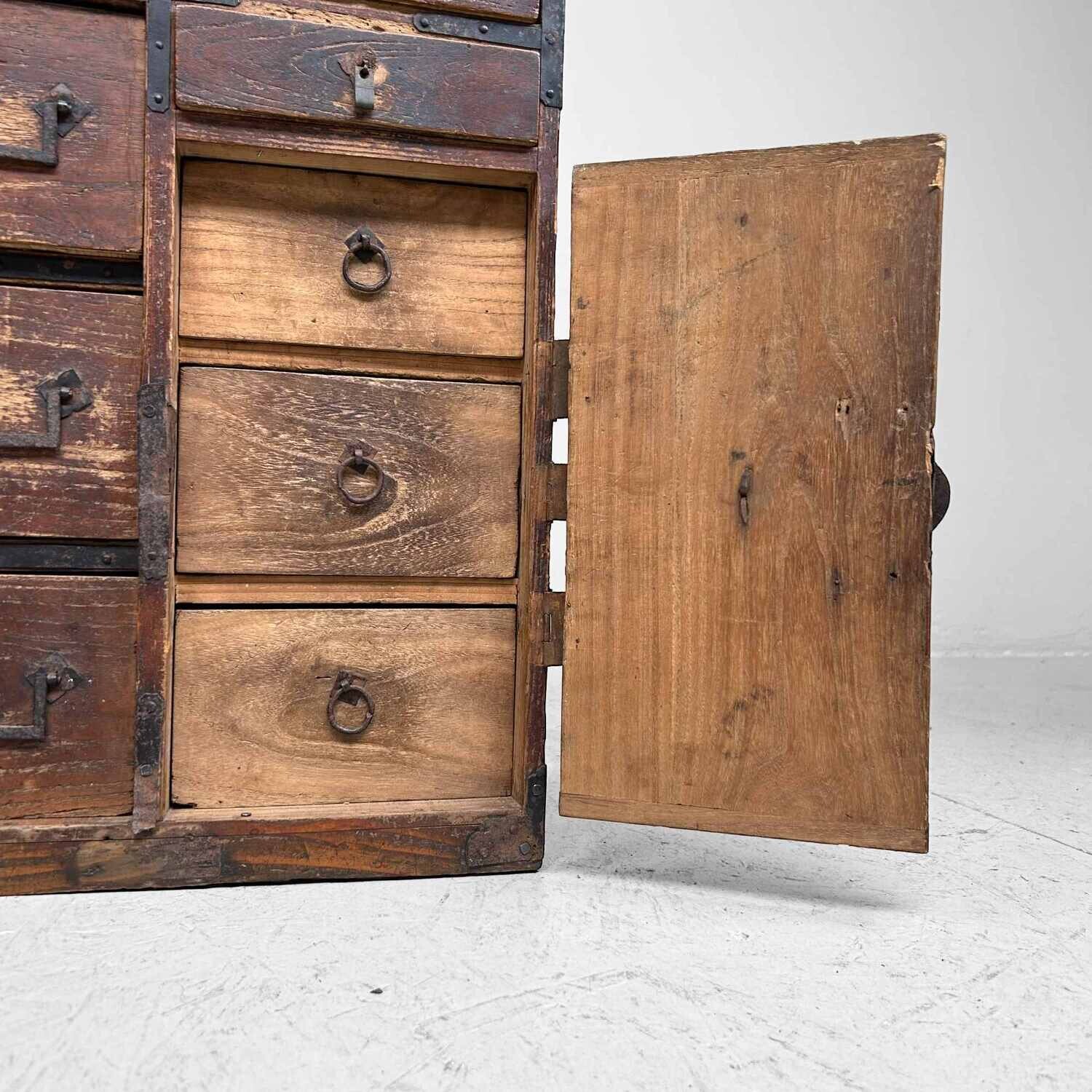 Authentic Japanese Shop Cabinet Tansu from the Meiji period