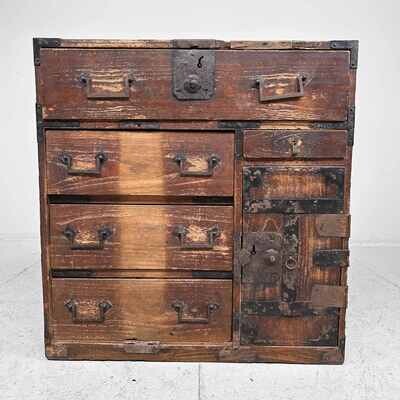 Authentic Japanese Shop Cabinet Tansu from the Meiji period