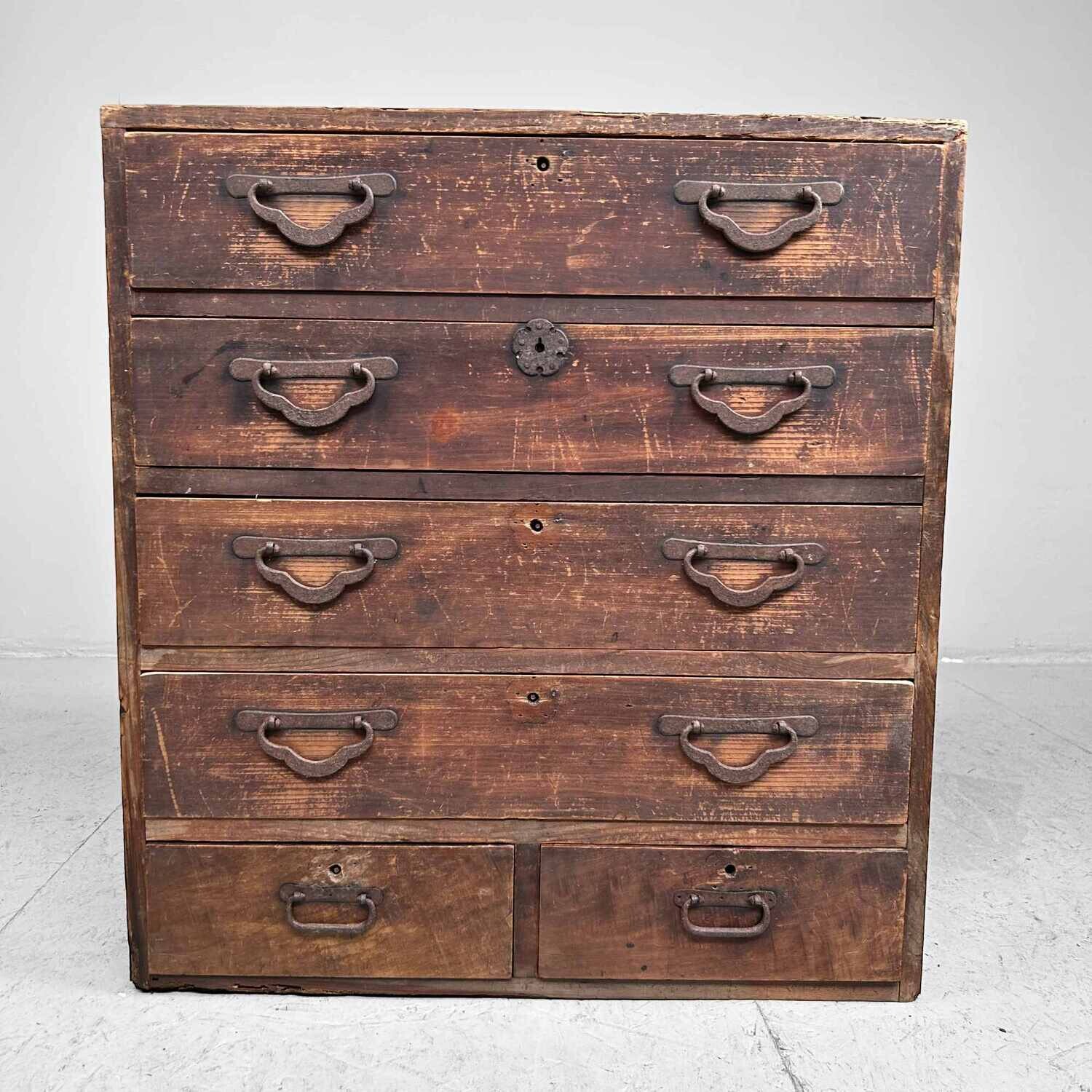 Japanese Tansu Drawer Cabinet, Meiji Period.
