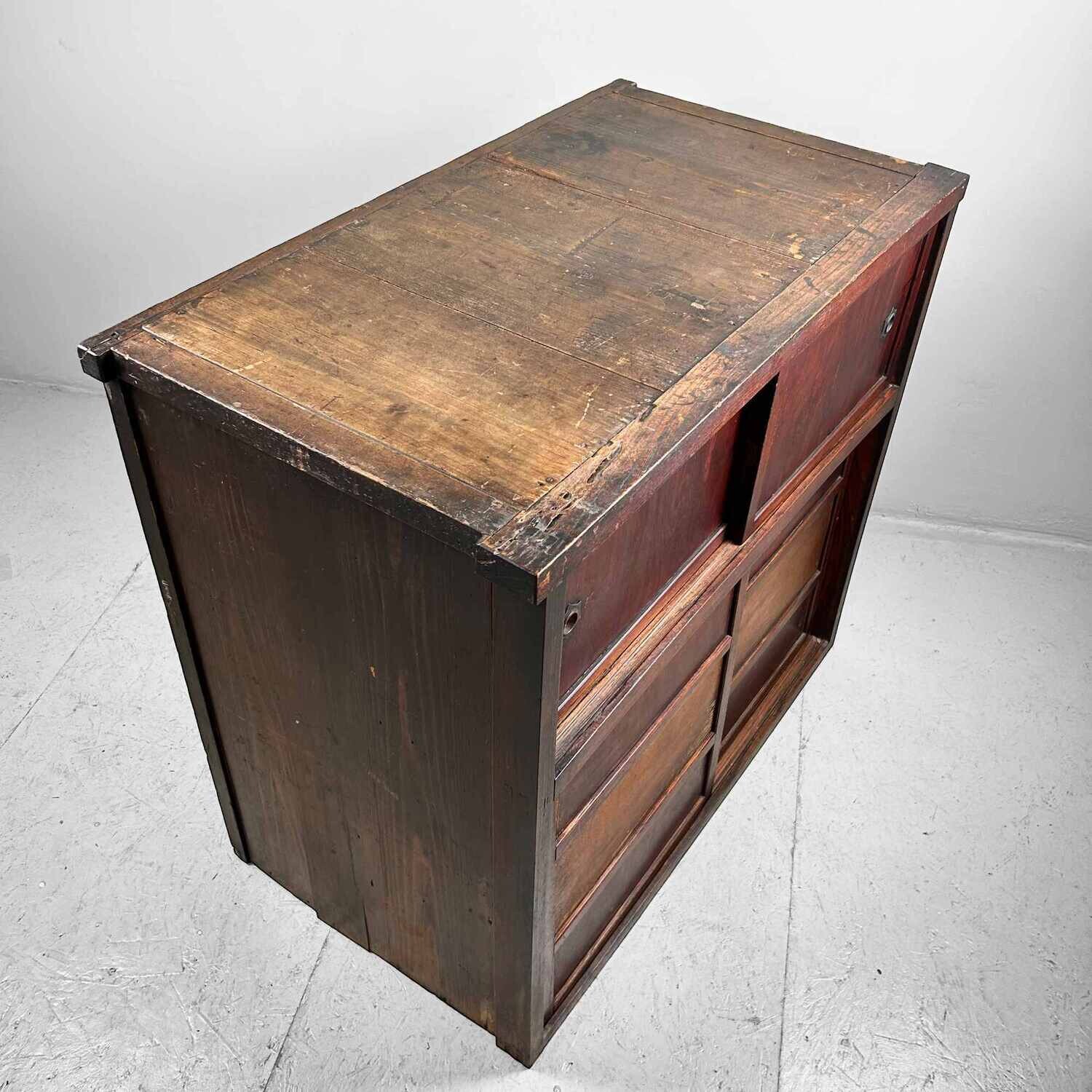 Japanse Traditionele Opberg Tansu Meiji periode