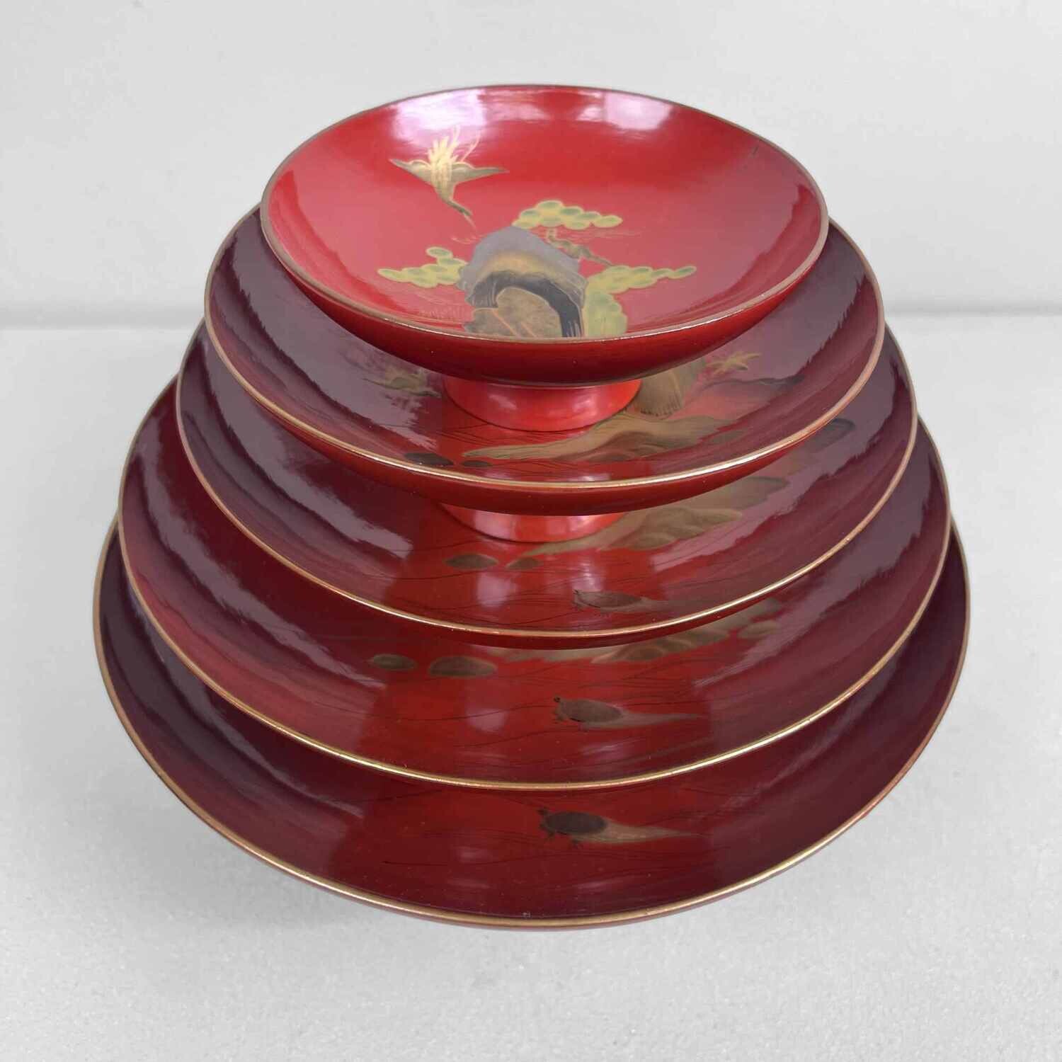 Sakazuki Maki-e 蒔絵 Lacquerware Meiji Period Japan