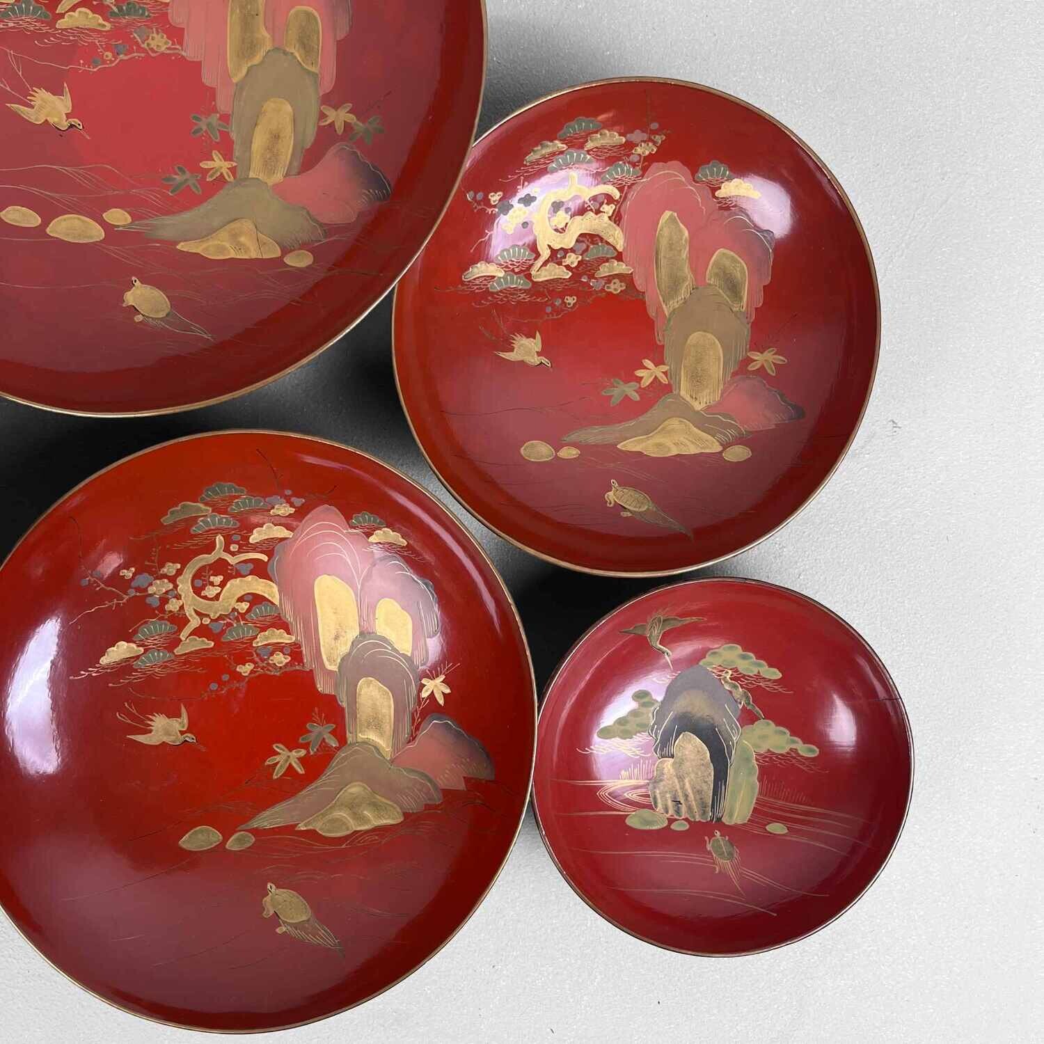 Sakazuki Maki-e 蒔絵 Lacquerware Meiji Period Japan