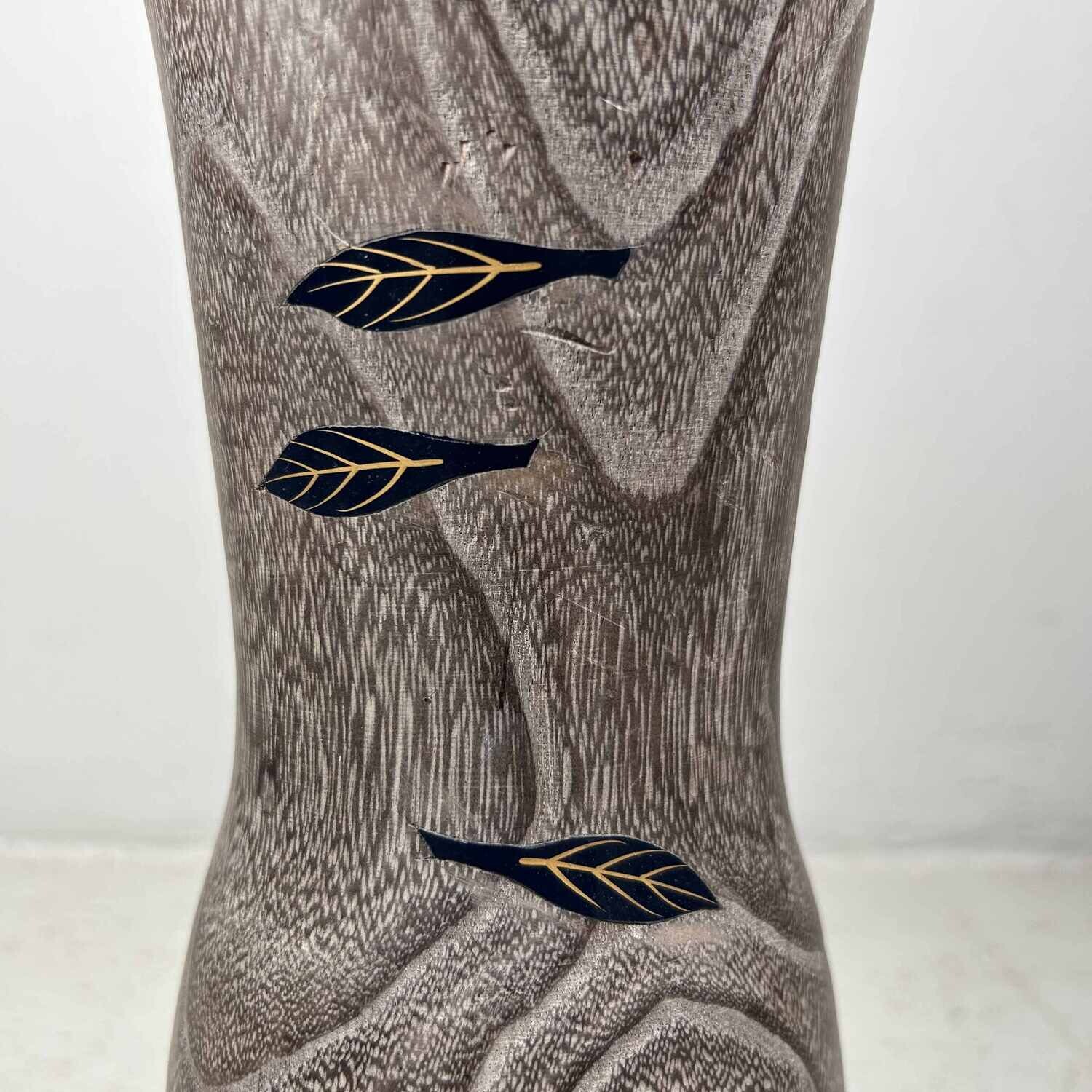 Wooden Vintage Ikebana Vase from the 1980s, Japan.