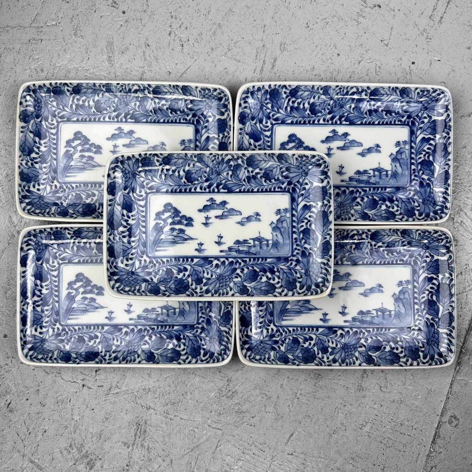 Vintage Sushi Sashimi Mino Ware Set 1980s