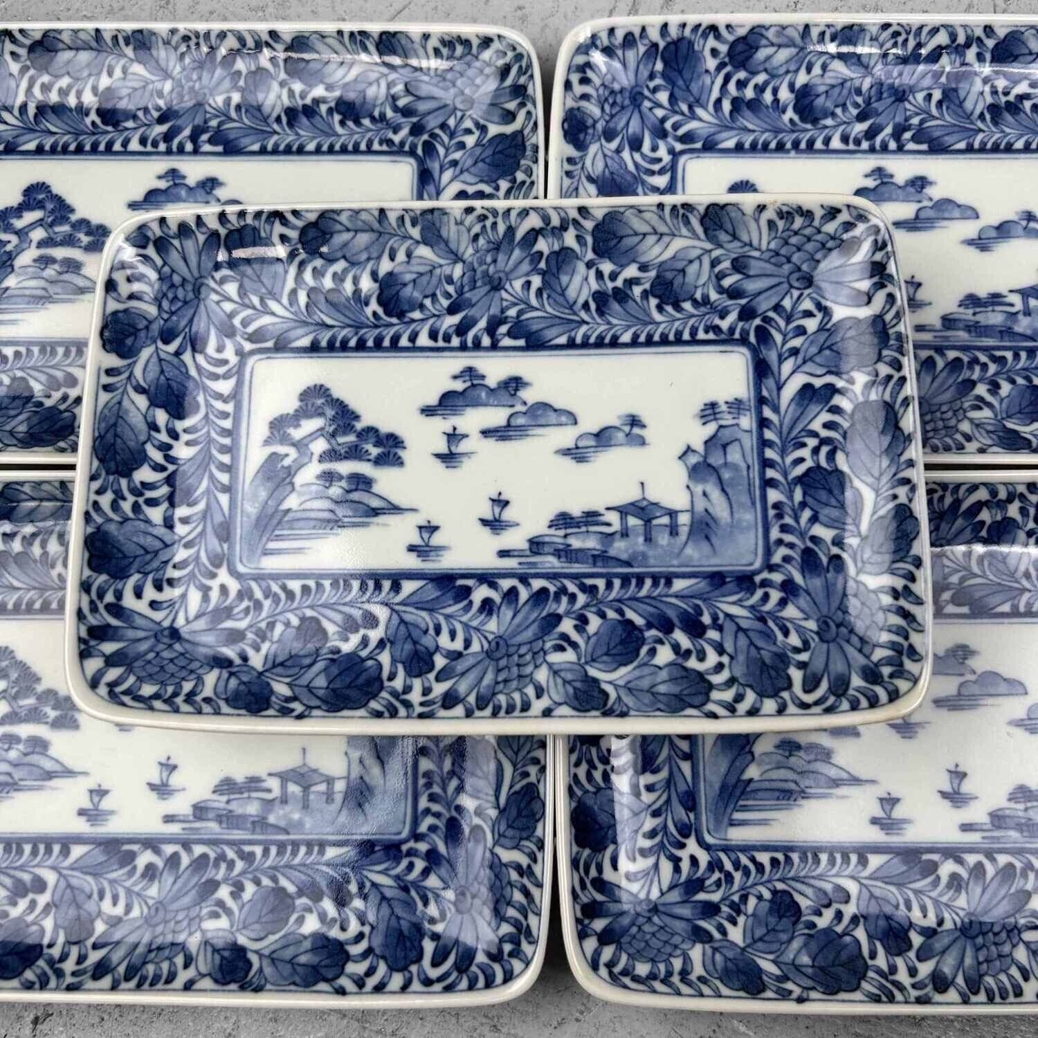 Vintage Sushi Sashimi Mino Ware Set 1980s