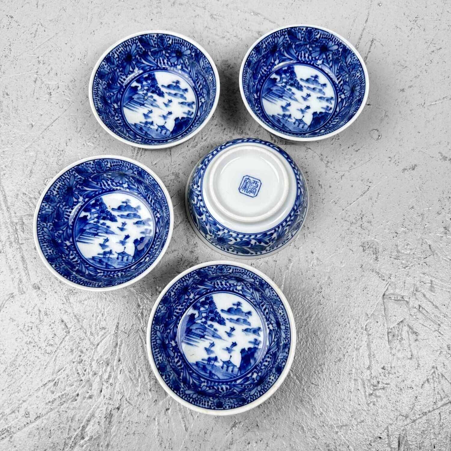 Vintage Sushi Sashimi Mino Ware Set 1980s