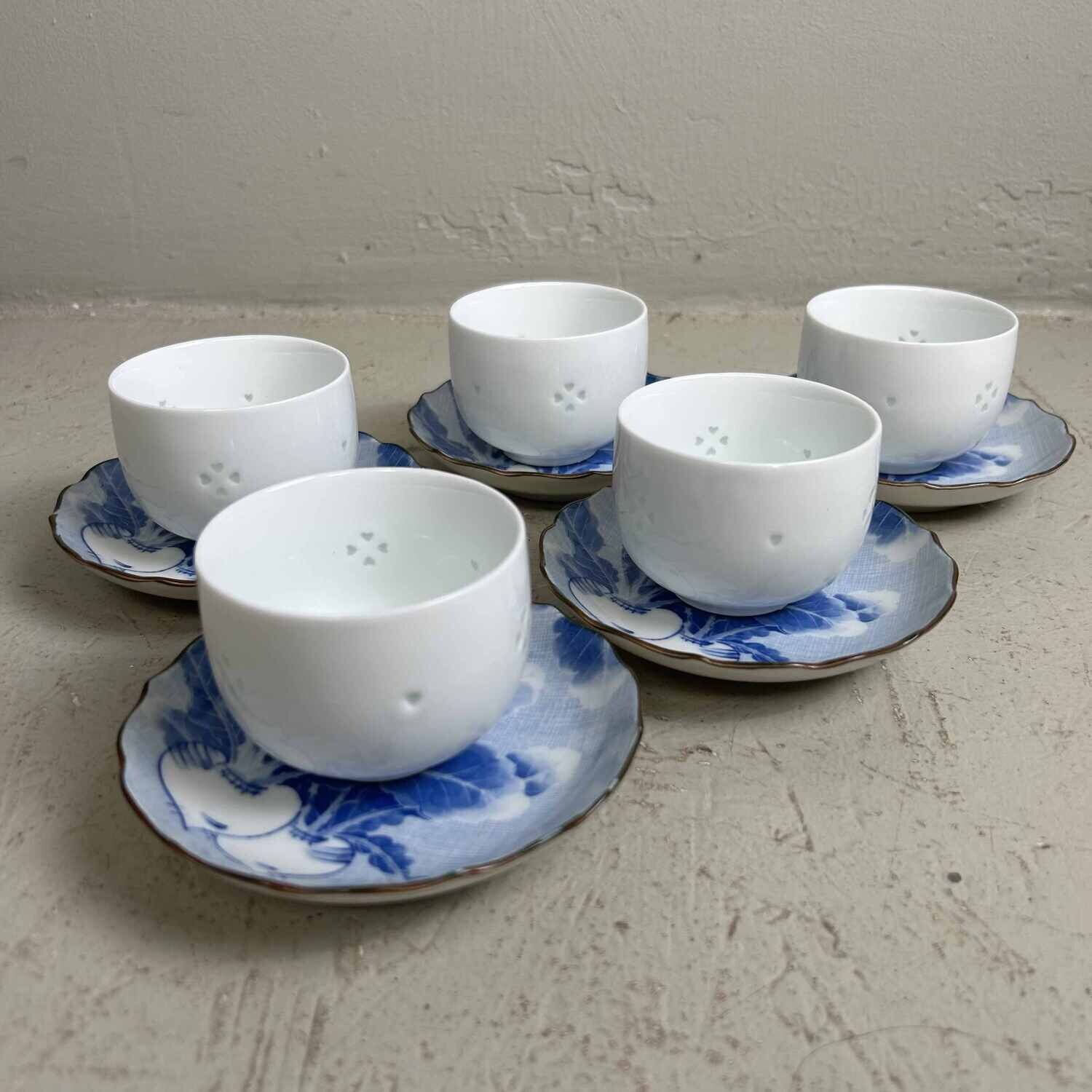 Japanese Vintage Arita porcelain (有田焼) Tea Set from the 1980s.