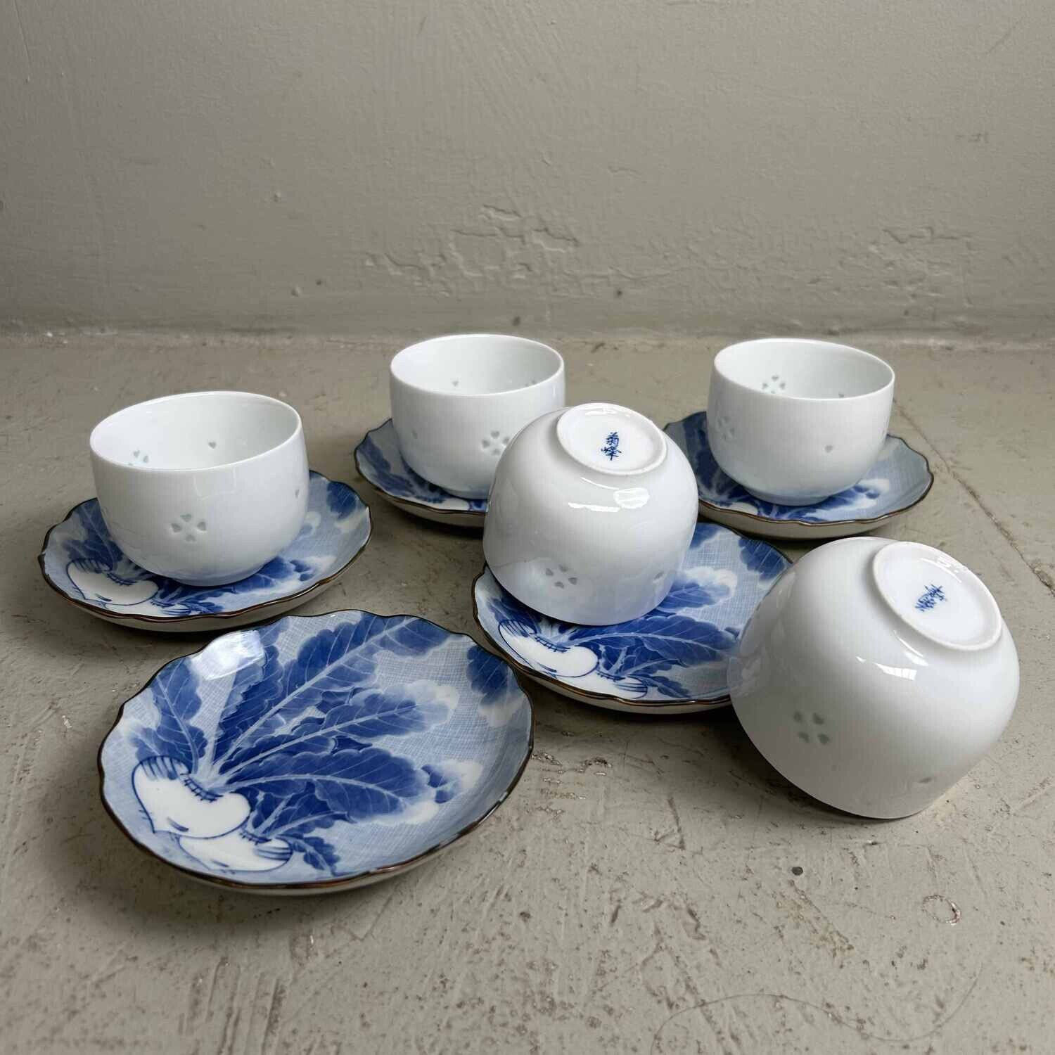 Vintage Arita porselein (有田焼) Thee Set jaren '80, Japan.