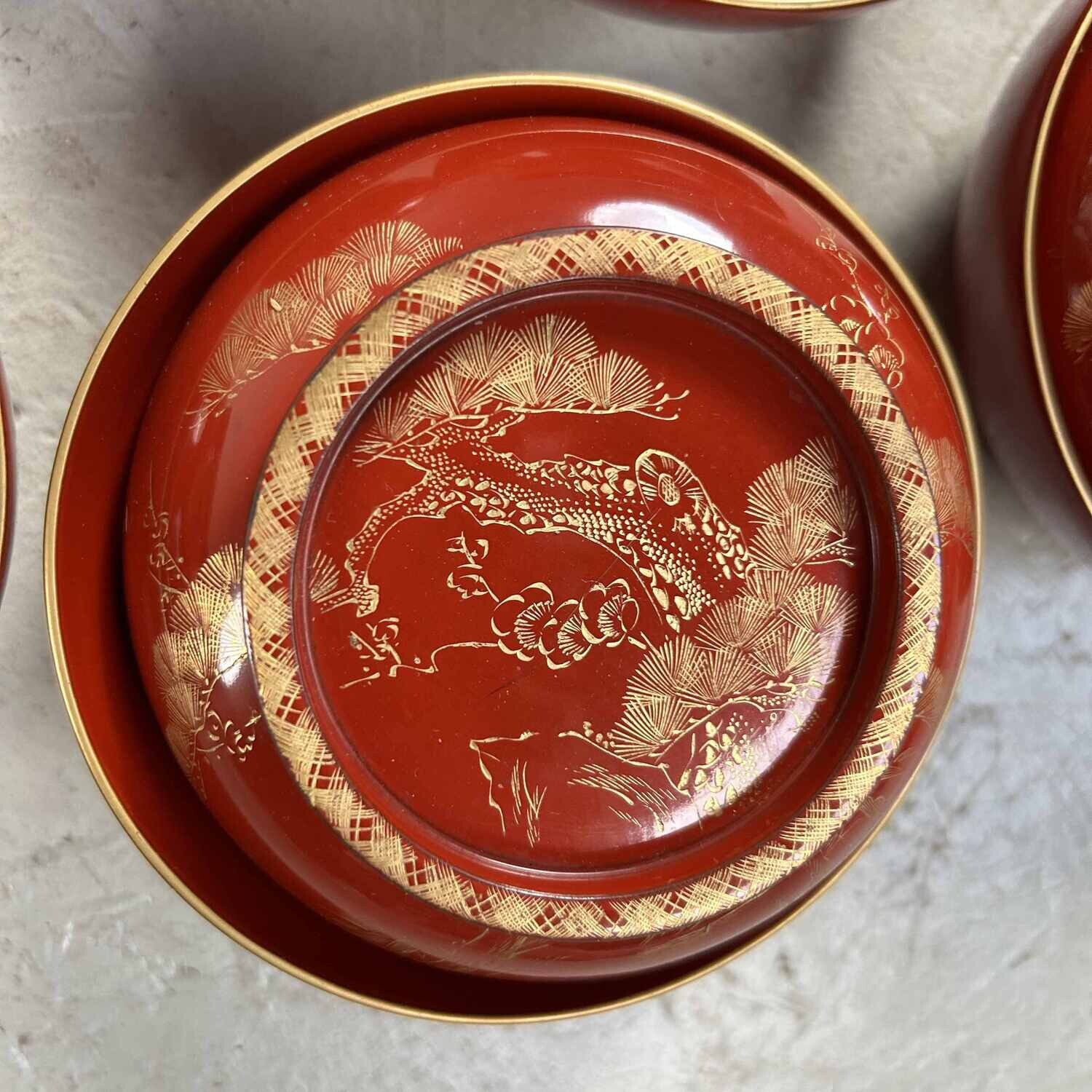 Shu-Nuri Dinner Set Ozen お膳, Taisho Period, Japan