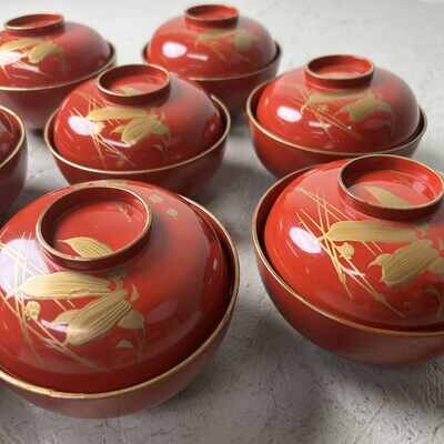 Urushi Maki-e Rice Bowl Japan (1912-1926)