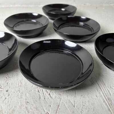 Japanese Utsuwa (器) Lacquer Serving Plates (6) Meiji Era