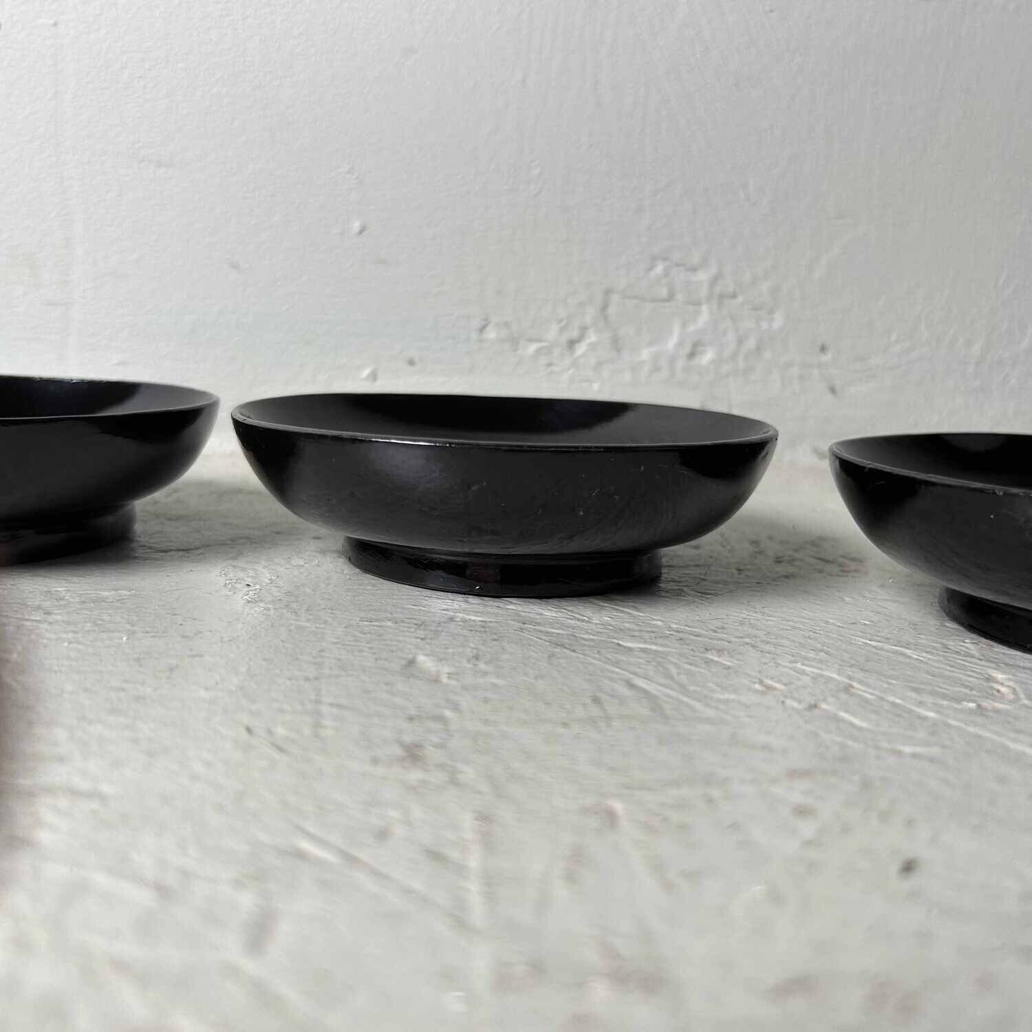 Japanese Utsuwa (器) Lacquer Serving Plates (6) Meiji Era