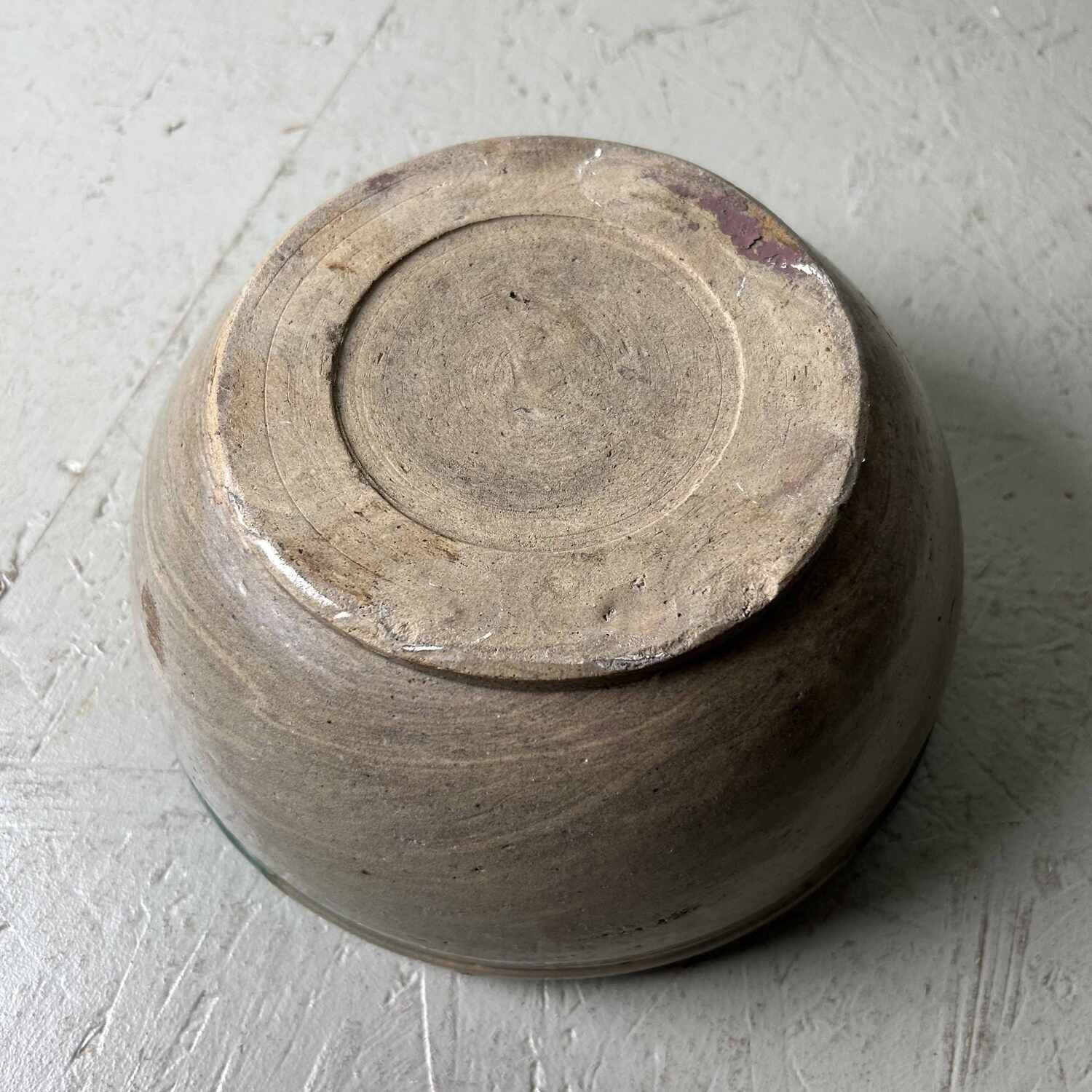 Aardewerken 'Wood Fired' Geglazuurde Kom vroege Shōwa Japan