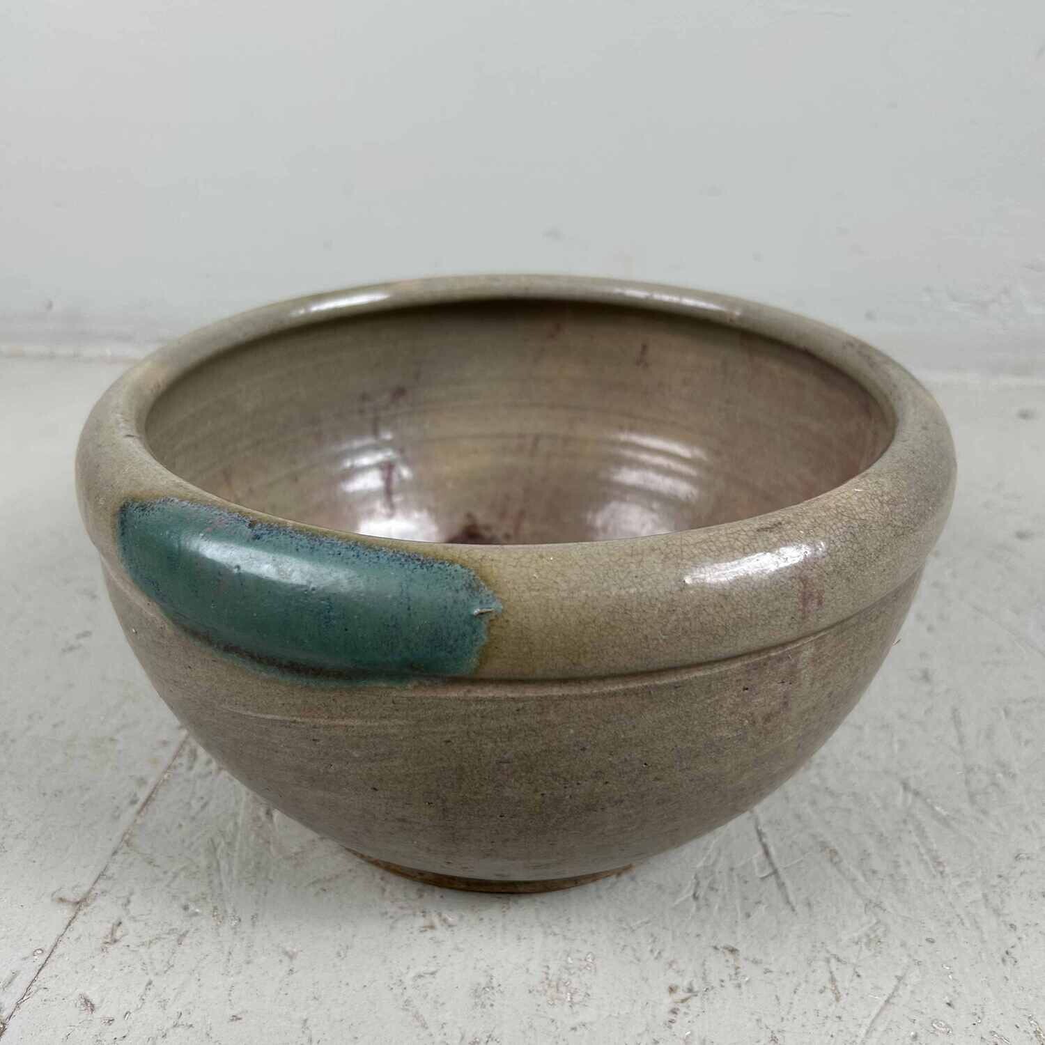 Aardewerken 'Wood Fired' Geglazuurde Kom vroege Shōwa Japan