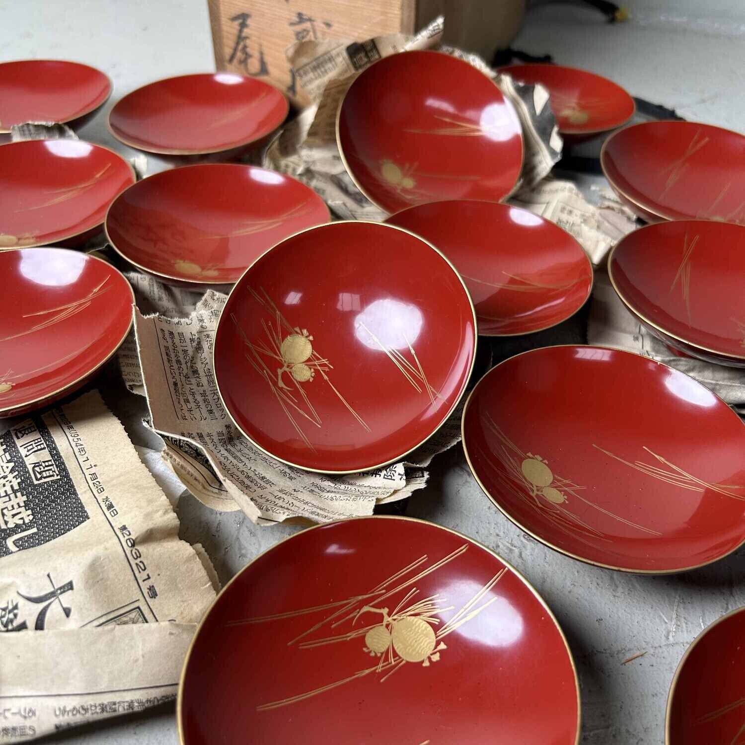 Sakazuki (盃) Sake Cups from Japan (1912-1926), the Taisho period.