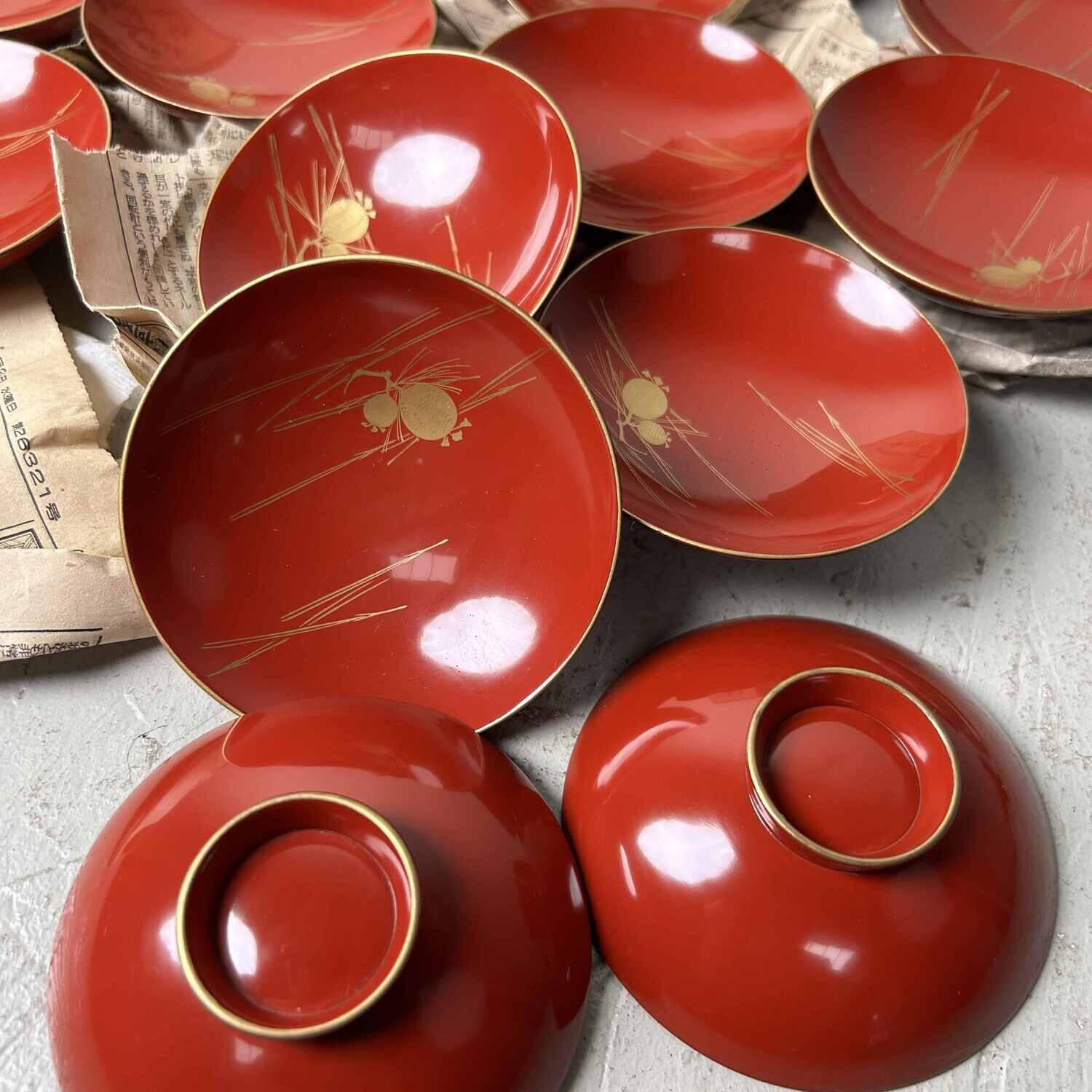 Sakazuki (盃) Sake Cups from Japan (1912-1926), the Taisho period.