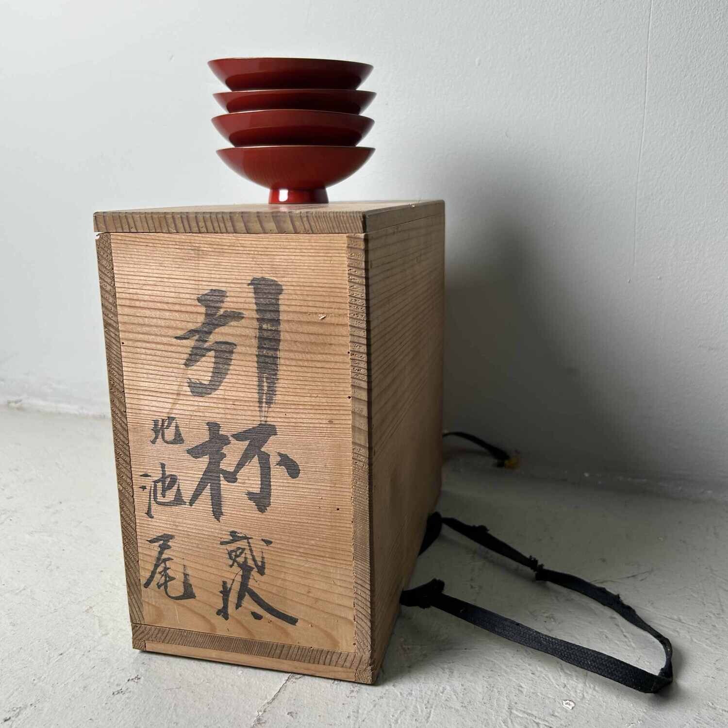 Sakazuki (盃) Sake Cups from Japan (1912-1926), the Taisho period.