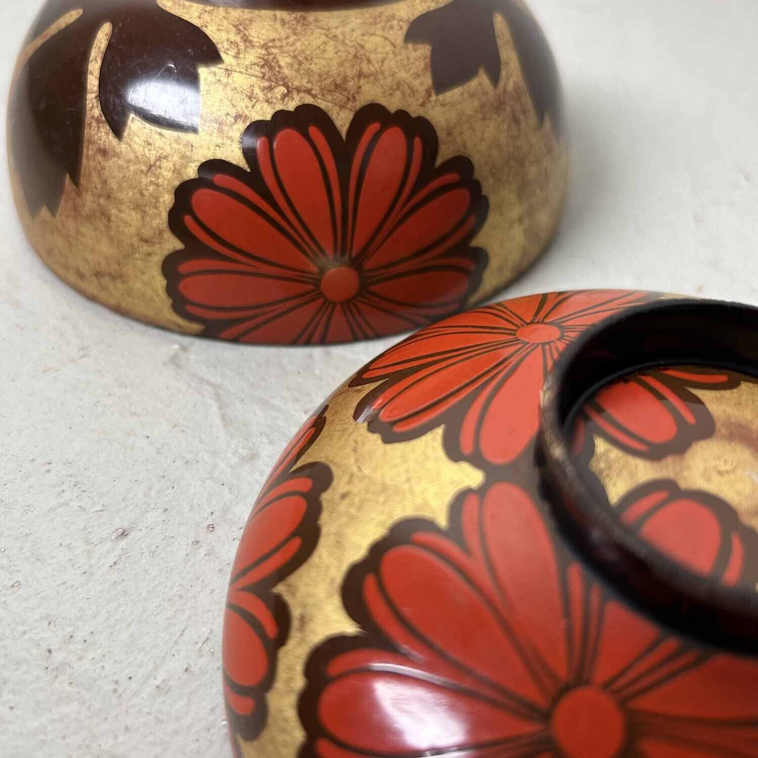 Antique Japanese Urushi Maki-e Rice Bowl (お椀)