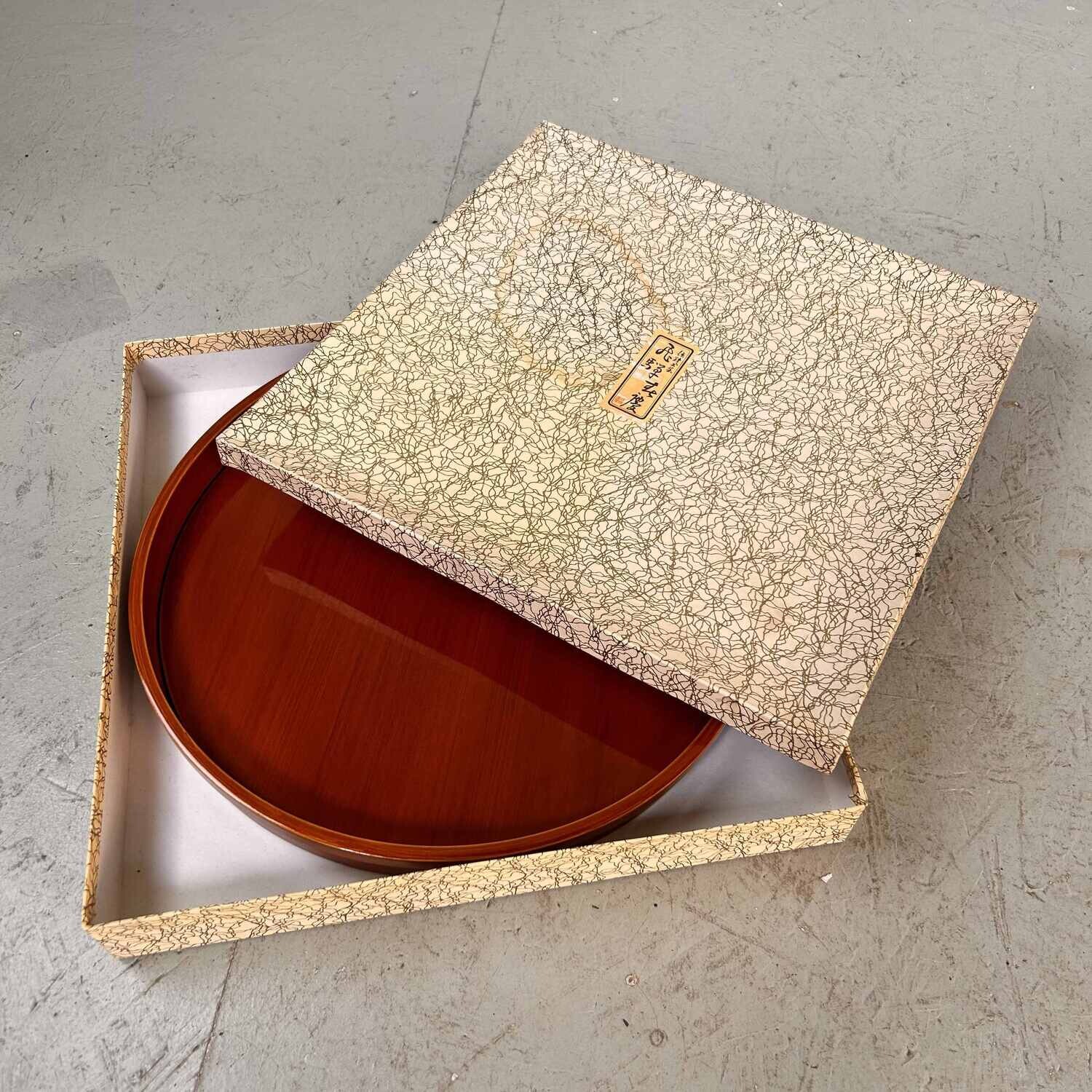 Japanese Shunkei-Nuri (春慶塗り) tray from the '50s-'60s.