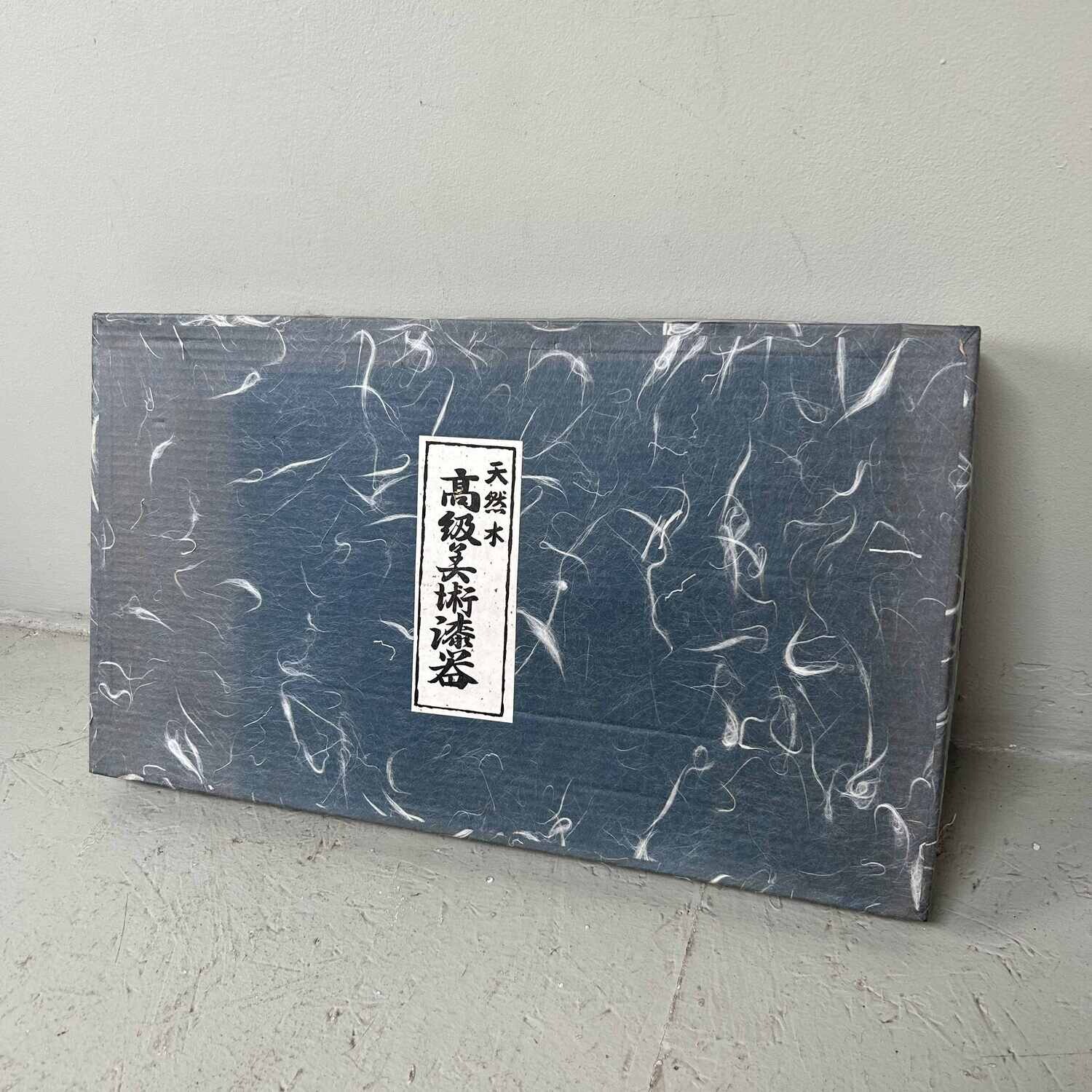 Wooden (トチノキ) Serving plate set from Japan, 1950s-1960