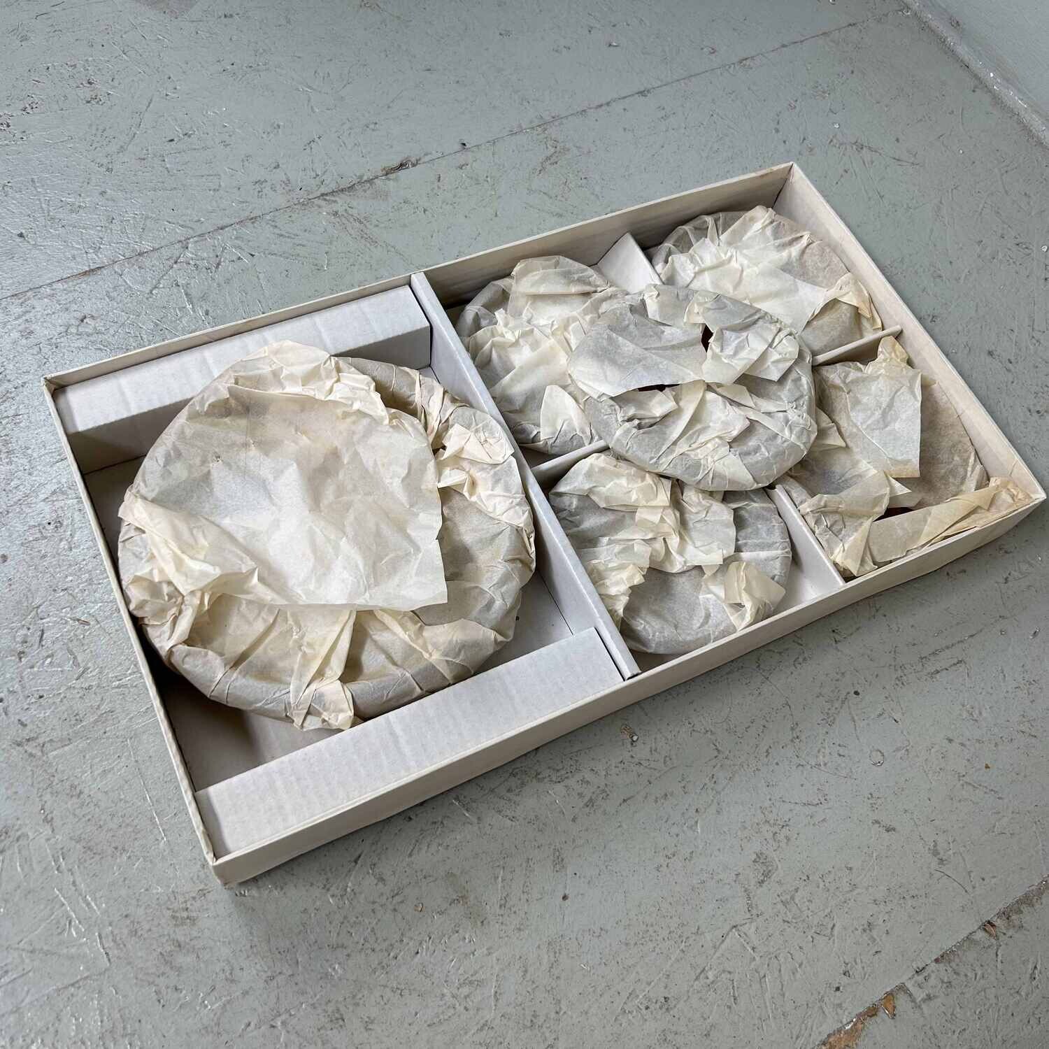 Wooden (トチノキ) Serving plate set from Japan, 1950s-1960