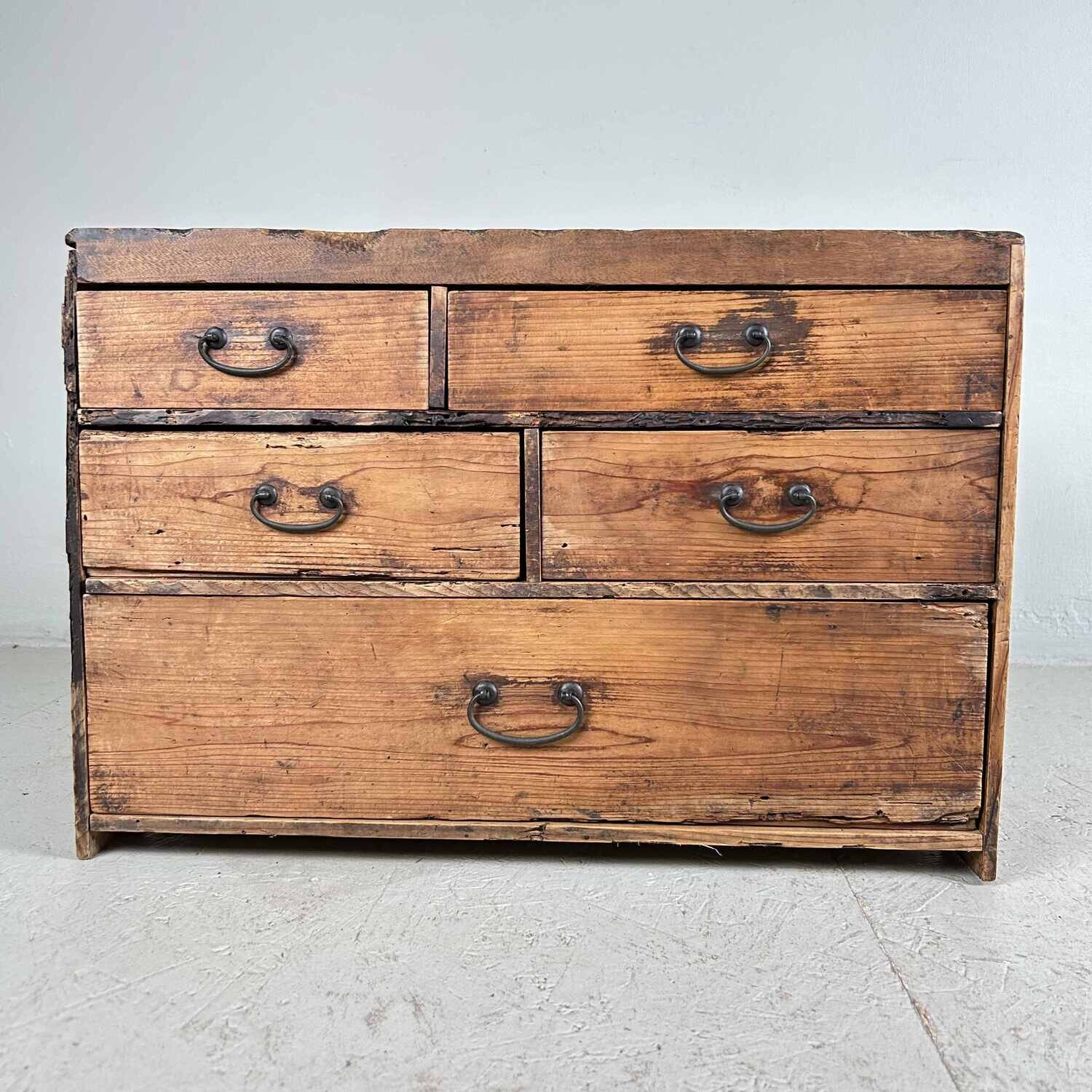 Low Japanese Tansu Chest Taishō [大正] Japan.