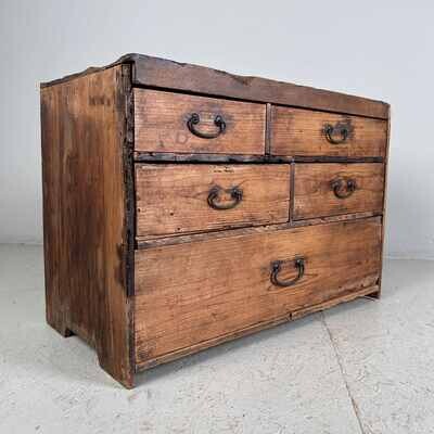 Low Japanese Tansu Chest Taishō [大正] Japan.