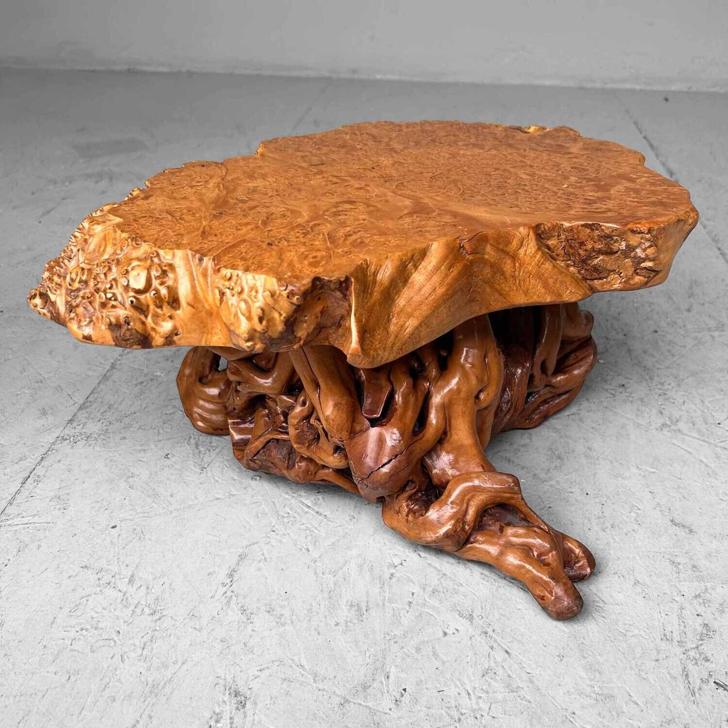 Mid Century Yakusugi (屋久杉​) Burl Wood Plant Stand Japan