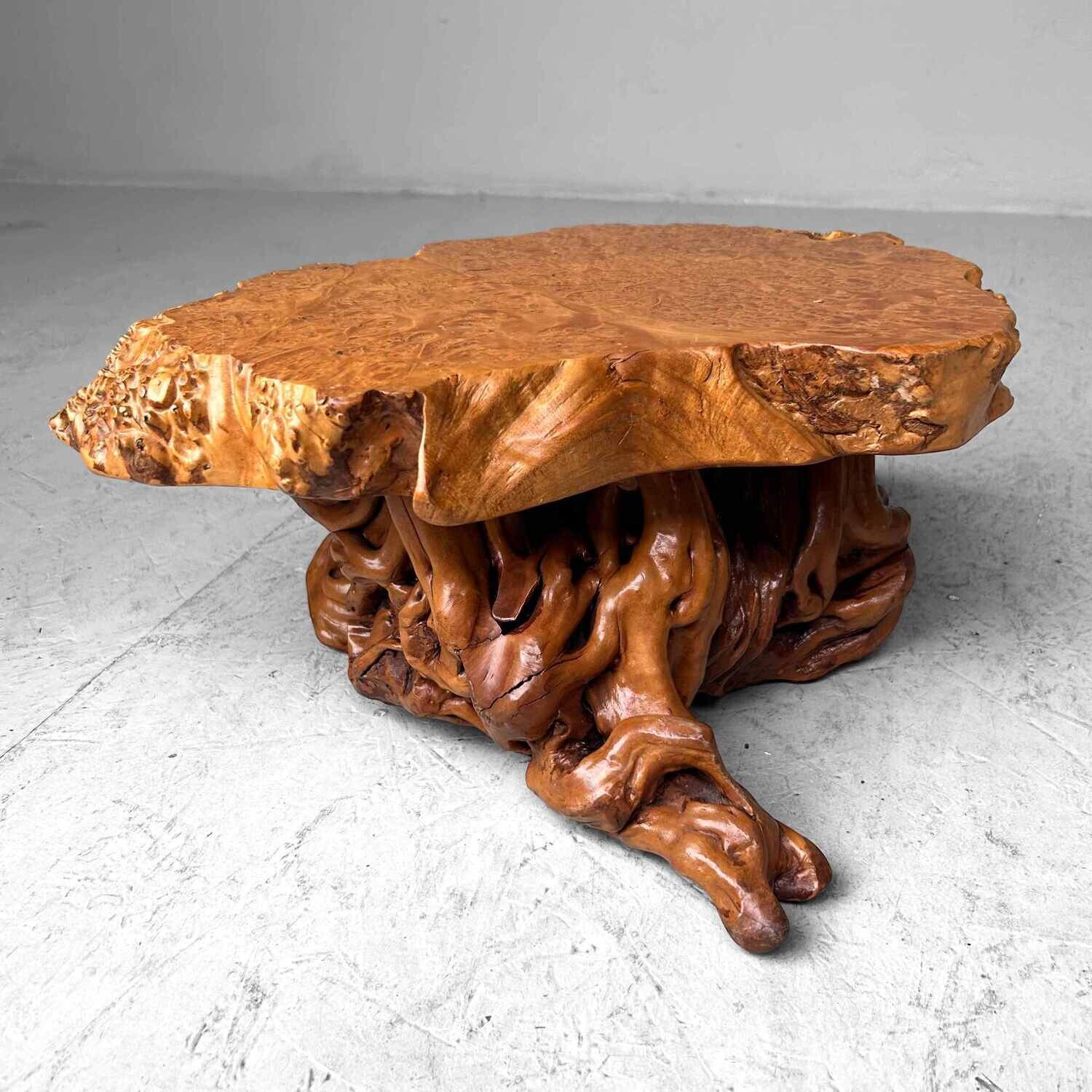 Mid Century Yakusugi (屋久杉​) Burl Wood Plant Stand Japan