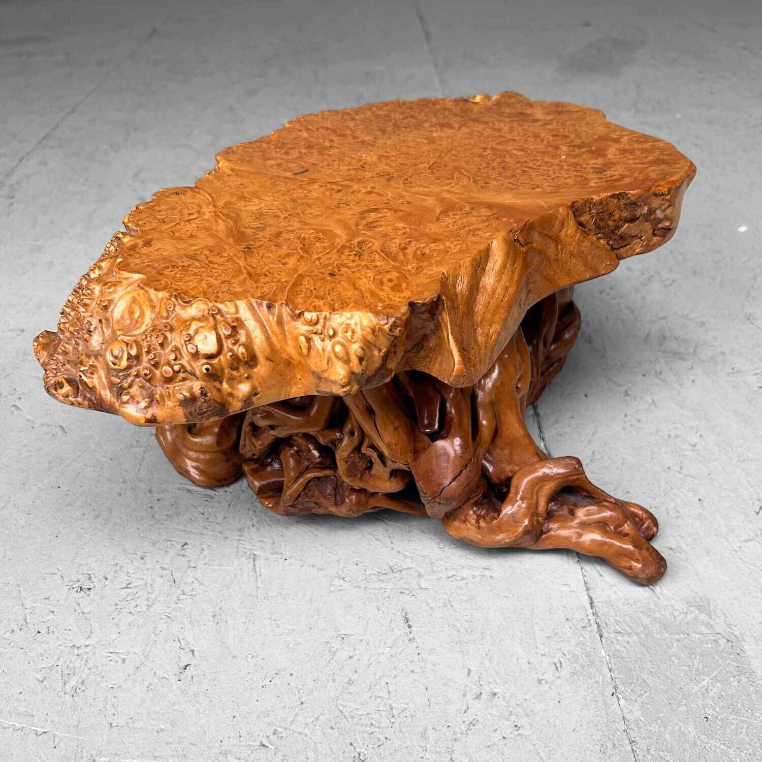 Mid Century Yakusugi (屋久杉​) Burl Wood Plant Stand Japan