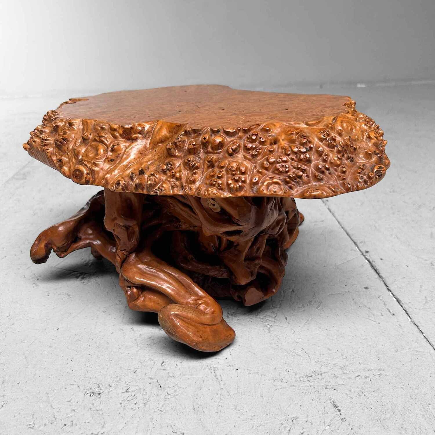 Mid Century Yakusugi (屋久杉​) Burl Wood Plant Stand Japan