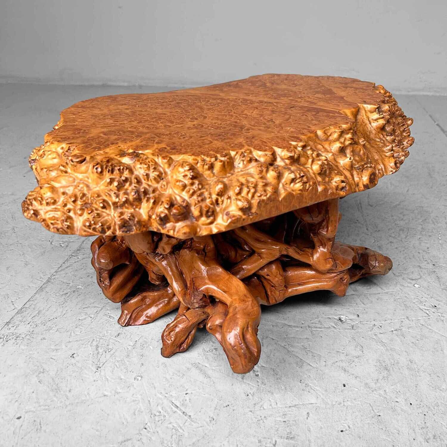 Mid Century Yakusugi (屋久杉​) Burl Wood Plant Stand Japan