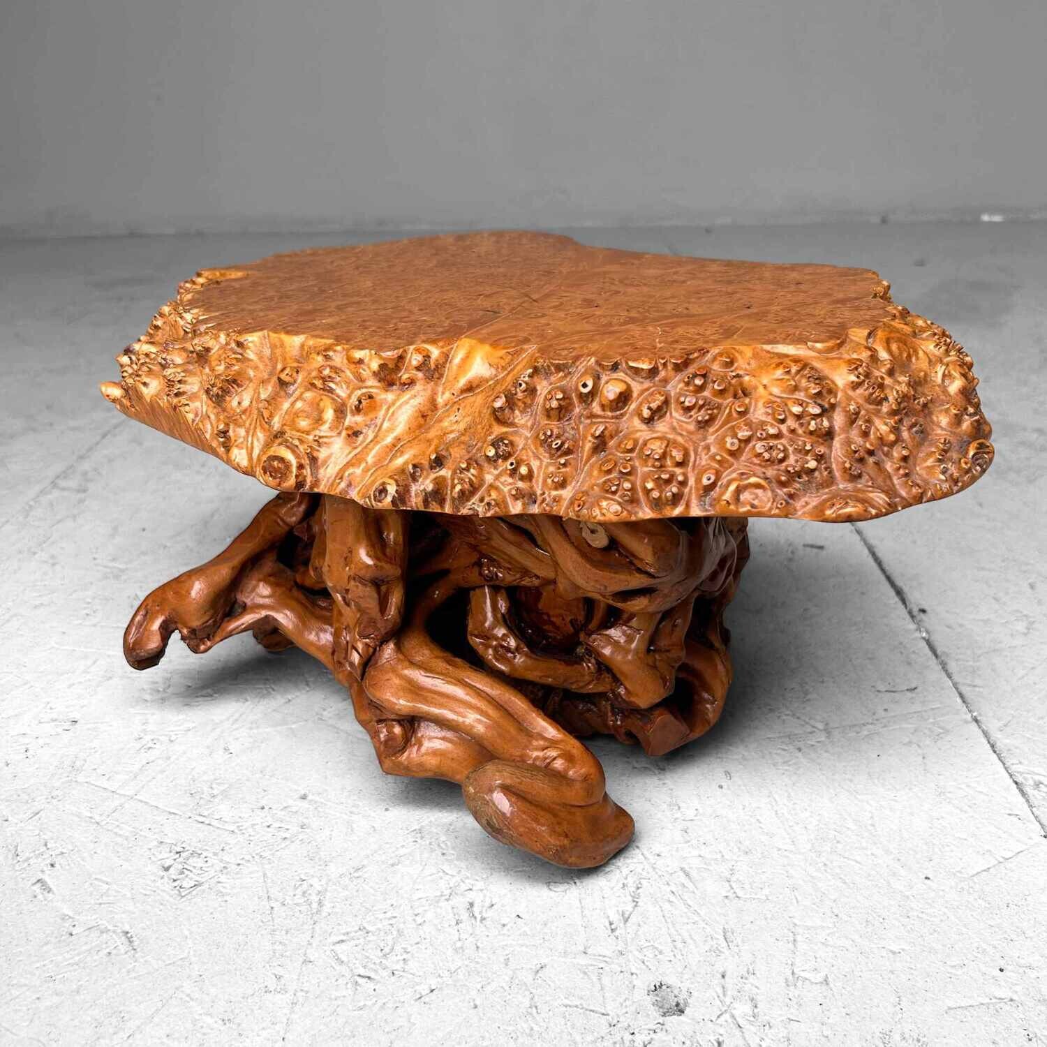 Mid Century Yakusugi (屋久杉​) Burl Wood Plant Stand Japan