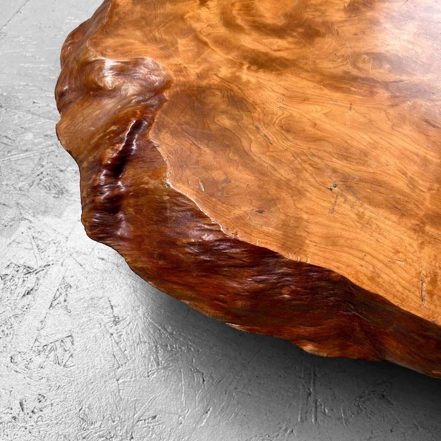 Yakusugi (屋久杉​) Burl Wood Plant Stand, Japan, jaren '50.