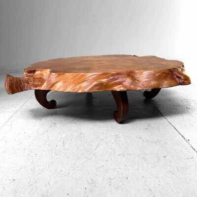 Yakusugi (屋久杉​) Burl Wood Plant Stand, Japan, jaren '50.