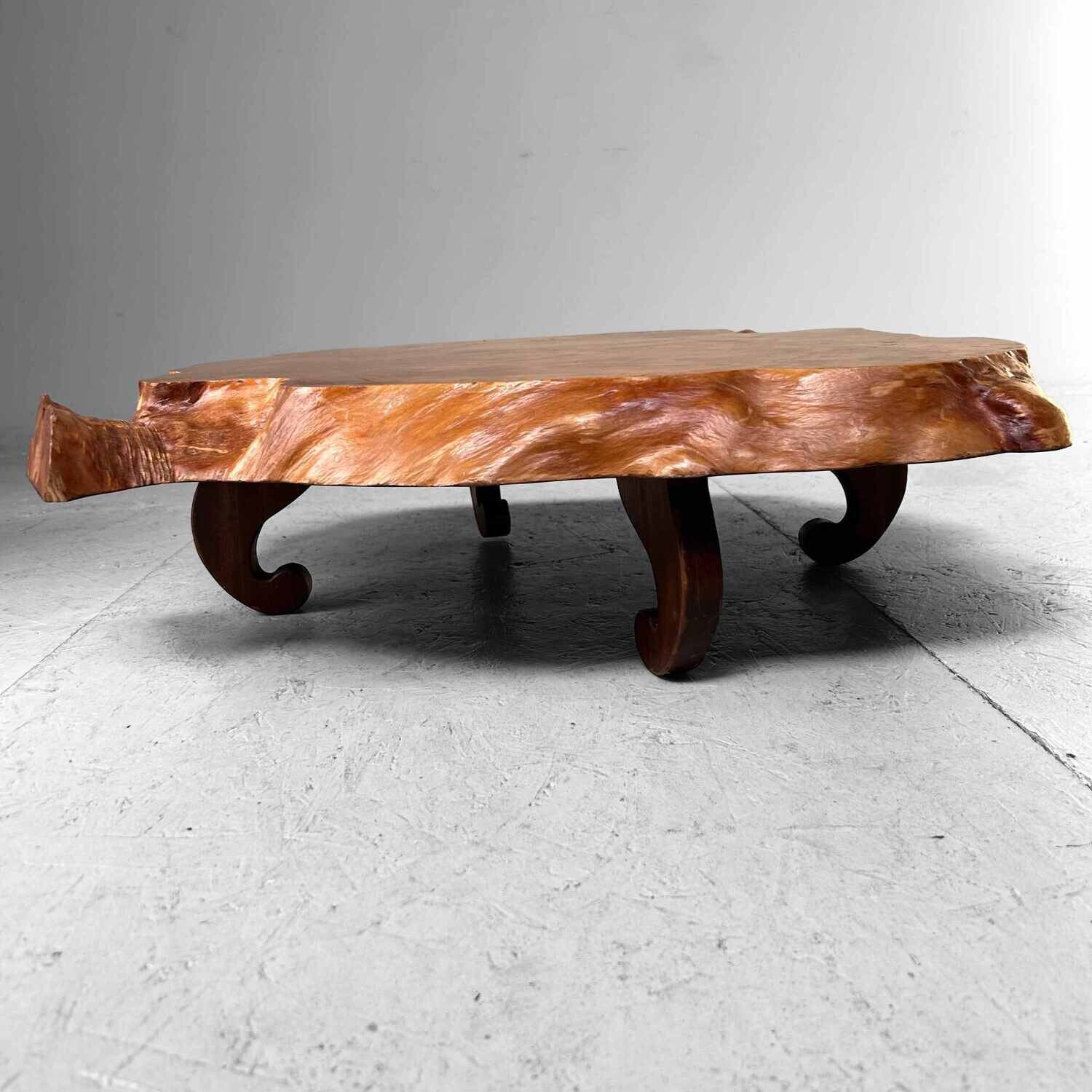 Yakusugi (屋久杉​) Burl Wood Plant Stand, Japan, jaren '50.