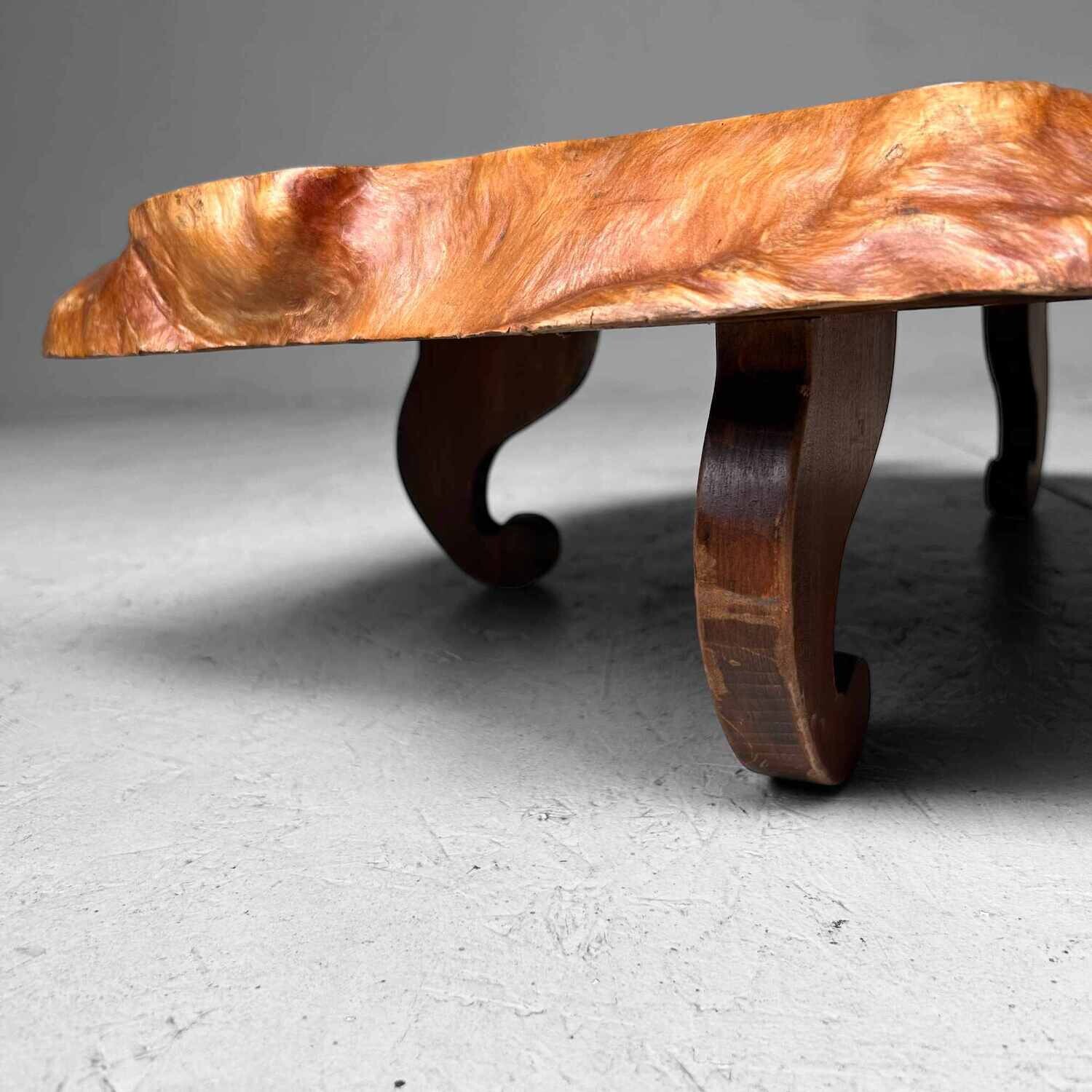 Yakusugi (屋久杉​) Burl Wood Plant Stand, Japan, jaren '50.