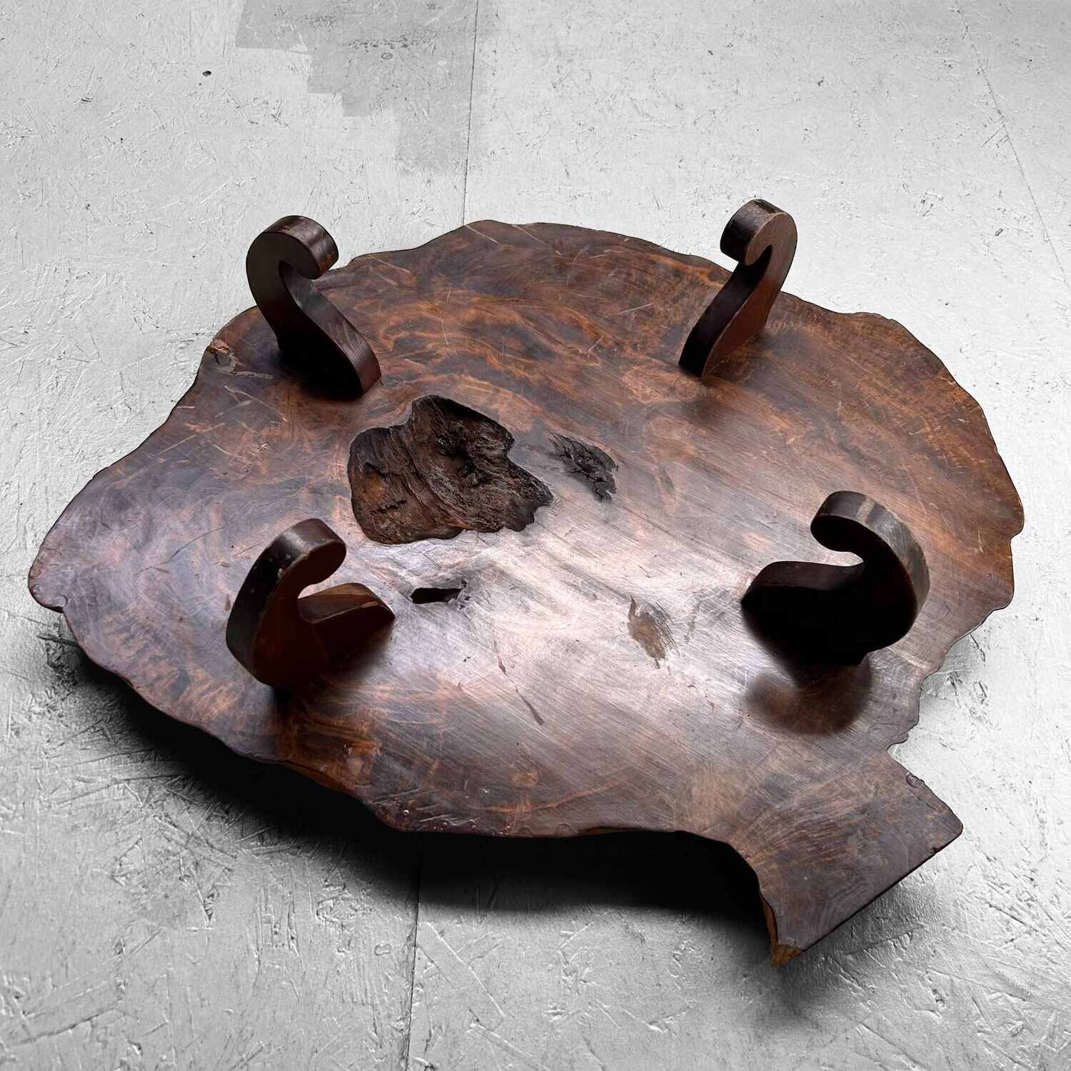 Yakusugi (屋久杉​) Burl Wood Plant Stand, Japan, jaren '50.