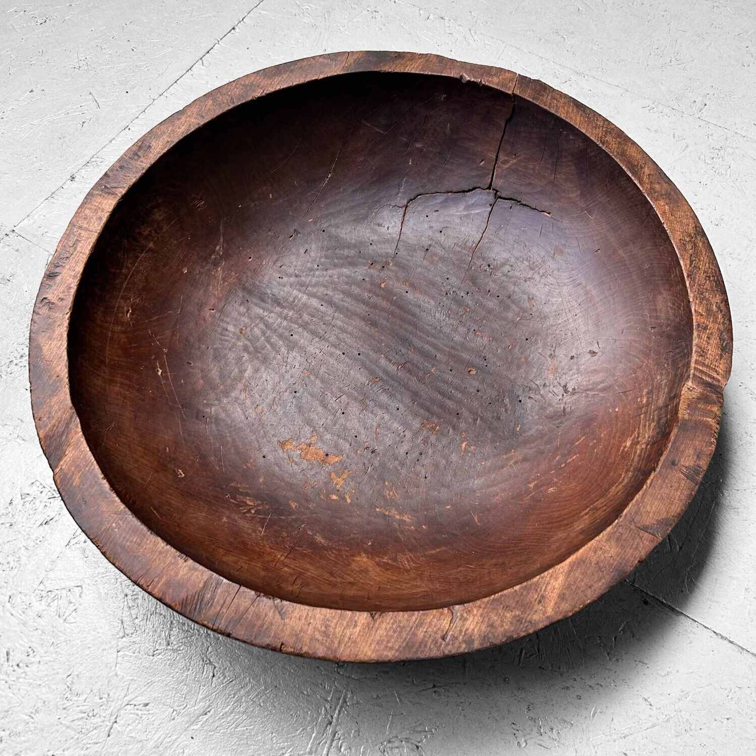 Wooden Dough Bowl, Japan, Meiji Period (1868-1912).