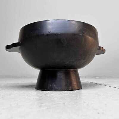 Antique Lacquered Wooden Bowl Japan Meiji Period.