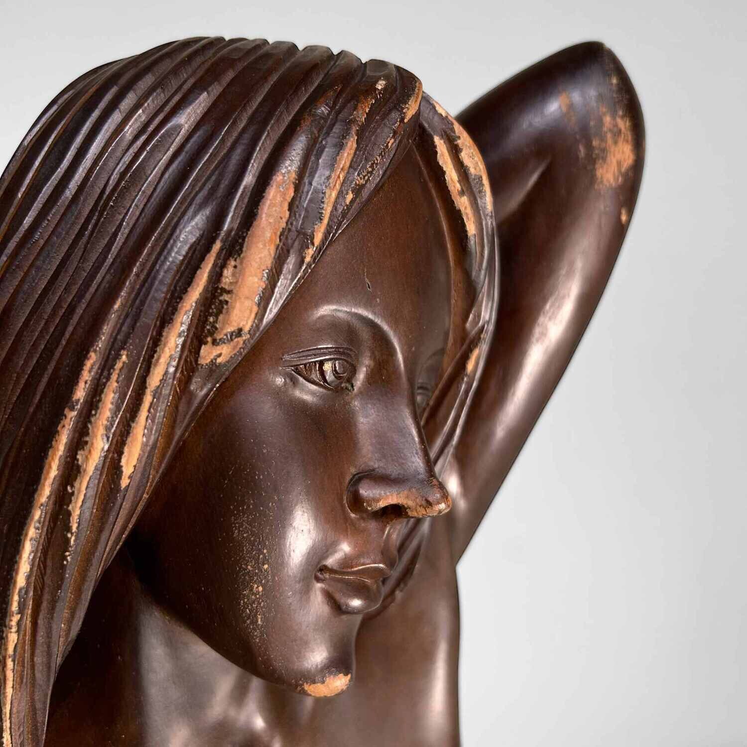 Wooden Sculpture of Female Nude 1960s