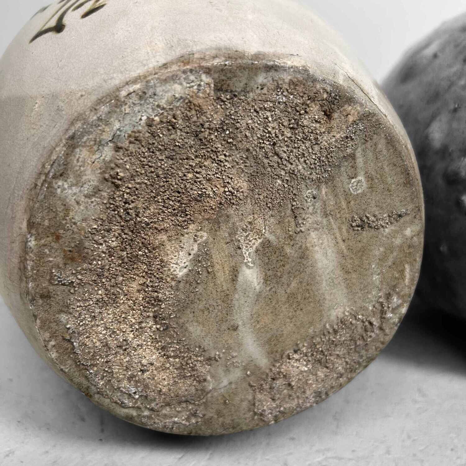 Set 'Wood Fired' Geglazuurde Keramieken Sakeflessen, Meiji, Japan