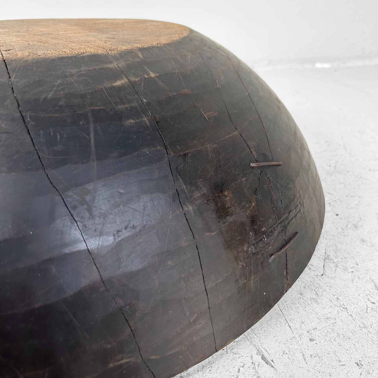 Grote Houten Urushi Deegkom, Japan, Meiji-periode (1868-1912).