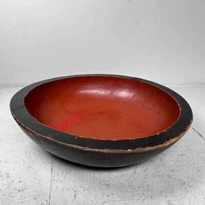 Grote Houten Urushi Deegkom, Japan, Meiji-periode (1868-1912).