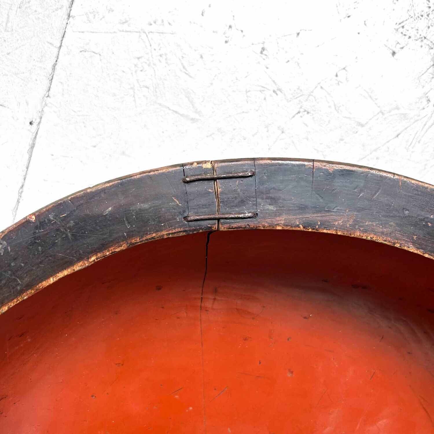 Grote Houten Urushi Deegkom, Japan, Meiji-periode (1868-1912).