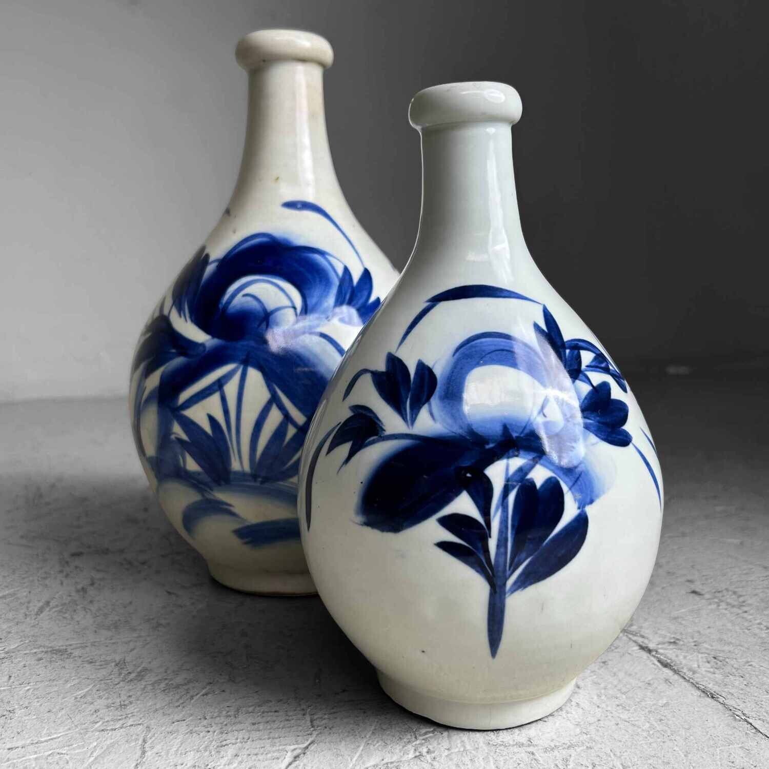 Set Porseleinen Tokkuri Sake Ko-Imari 古伊万里焼 Meiji Japan