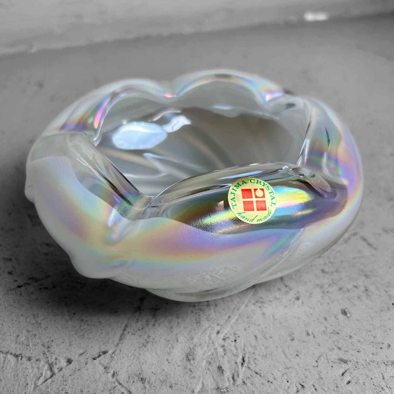 Tajima Crystal Mid Century Ashtray, Japan